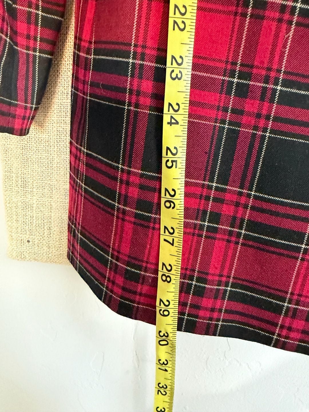 CeCe Plaid Double Breasted Blazer Size 8 Red Black 8