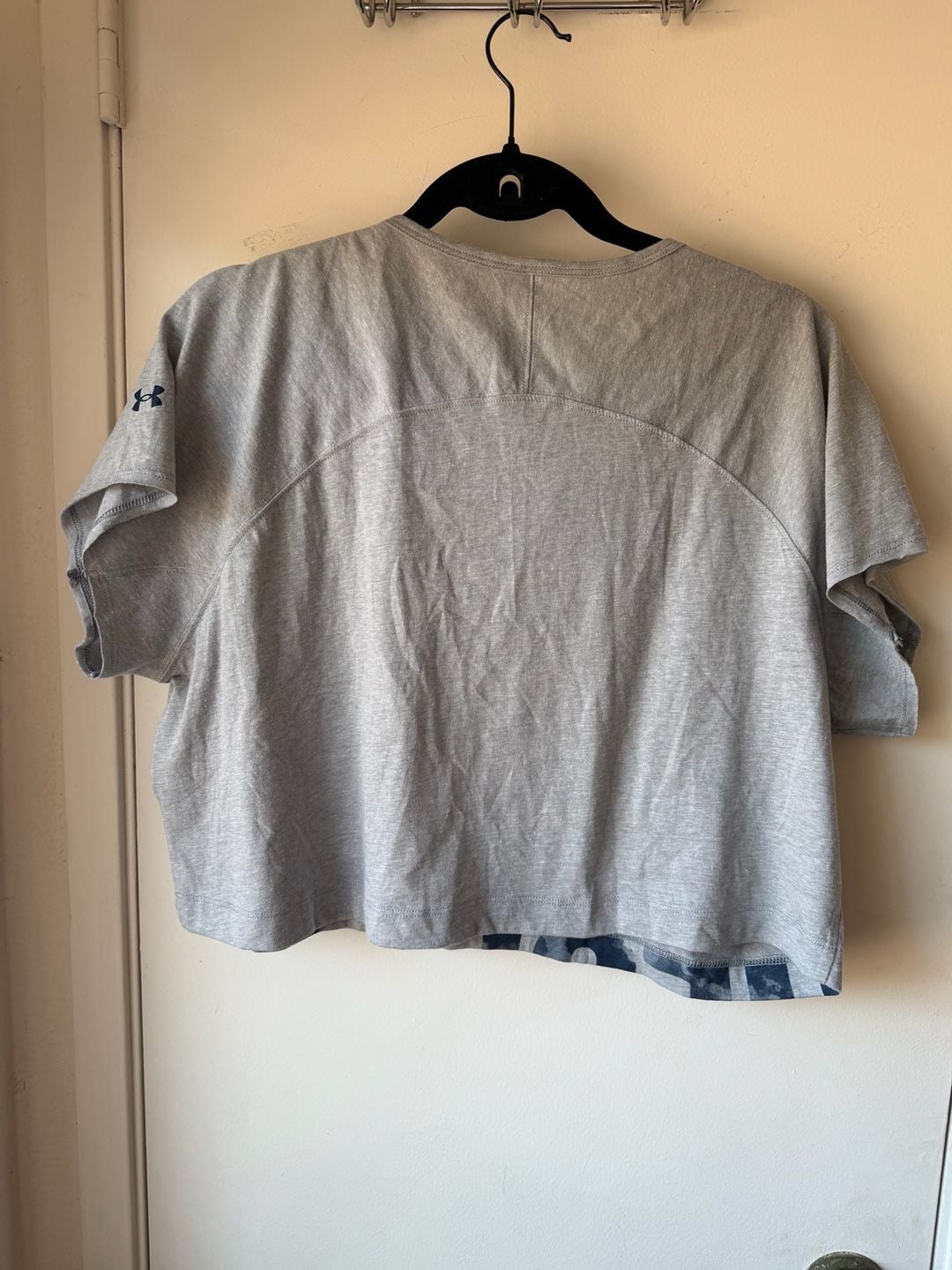 Under Armour Project Rock Respect Crop T-Shirt Size S Gray 9