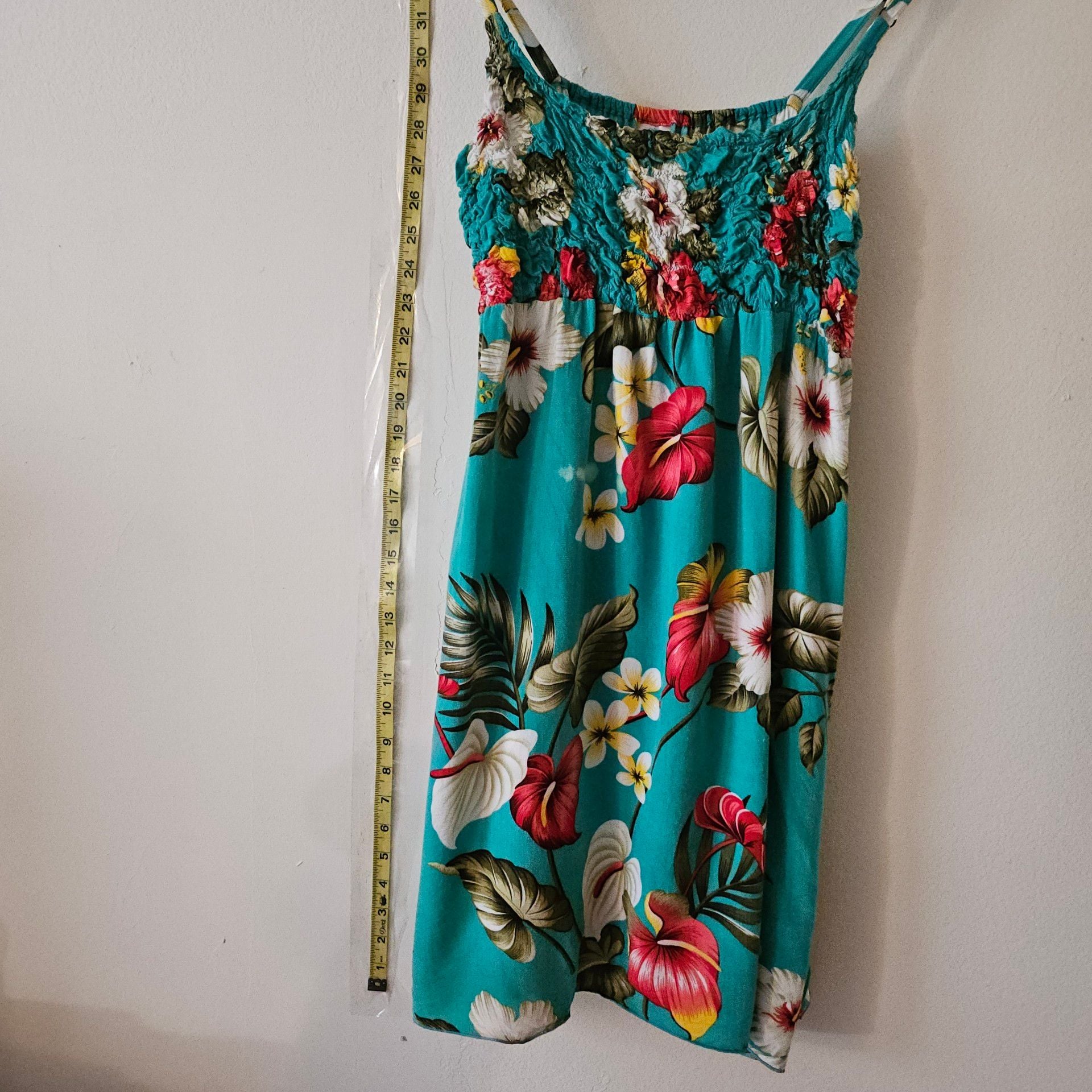 Island Planet Floral Sundress Teal 309 9