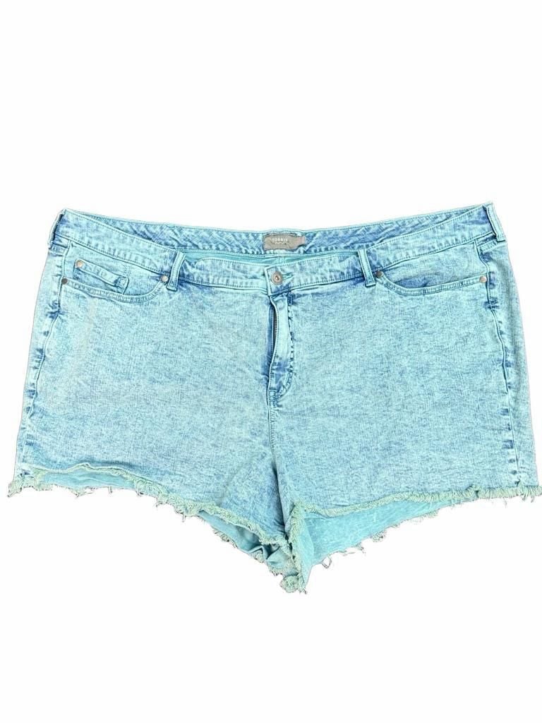 Plus size Torrid Denim Shorts Size 30 Acid Wash Distressed Raw Hem 2