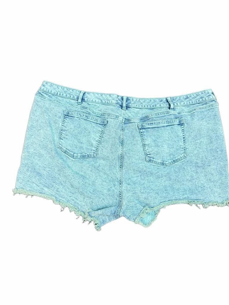 Plus size Torrid Denim Shorts Size 30 Acid Wash Distressed Raw Hem 3