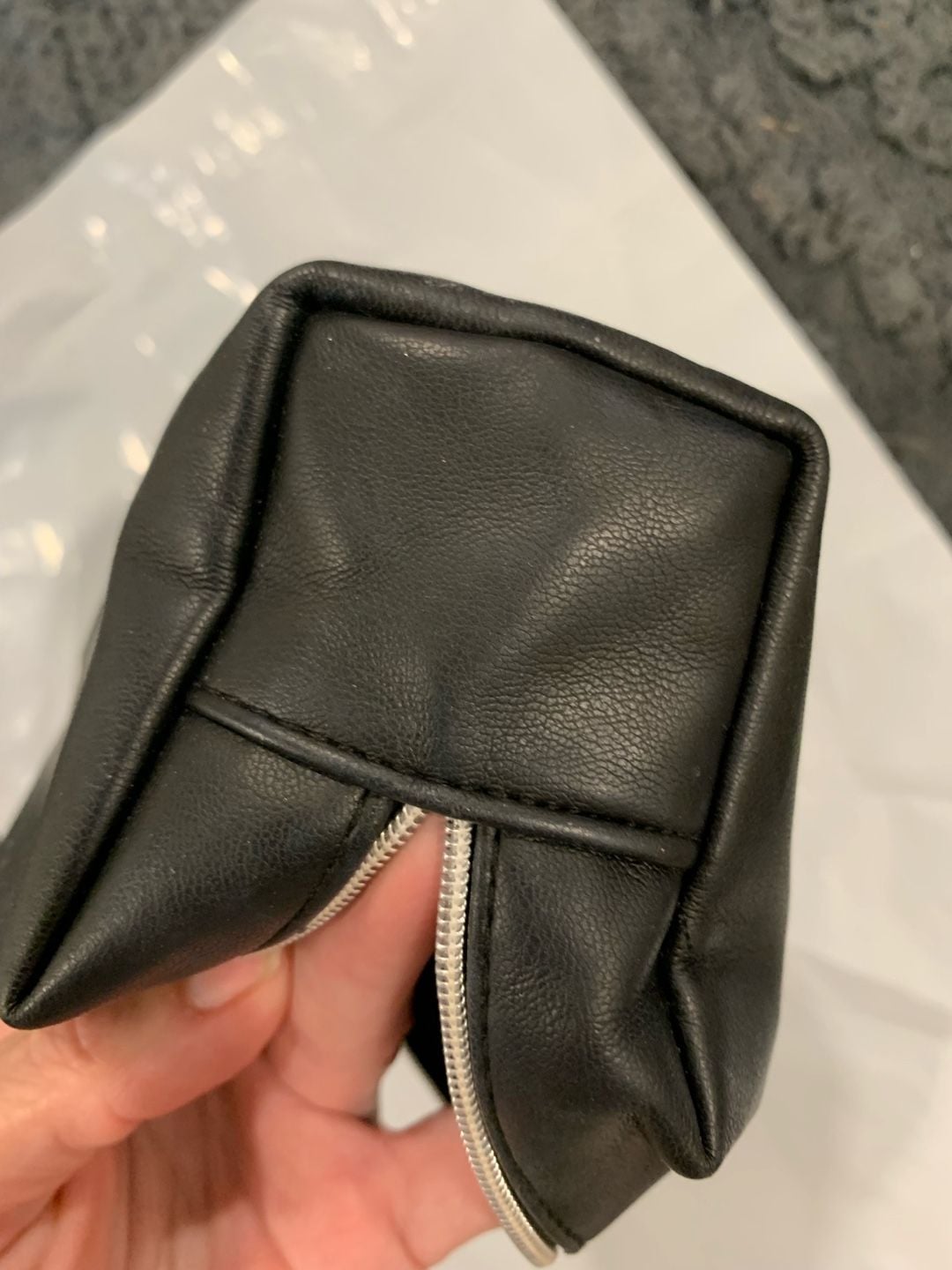 Christian Dior Black Faux Leather Cosmetics Pouch 8