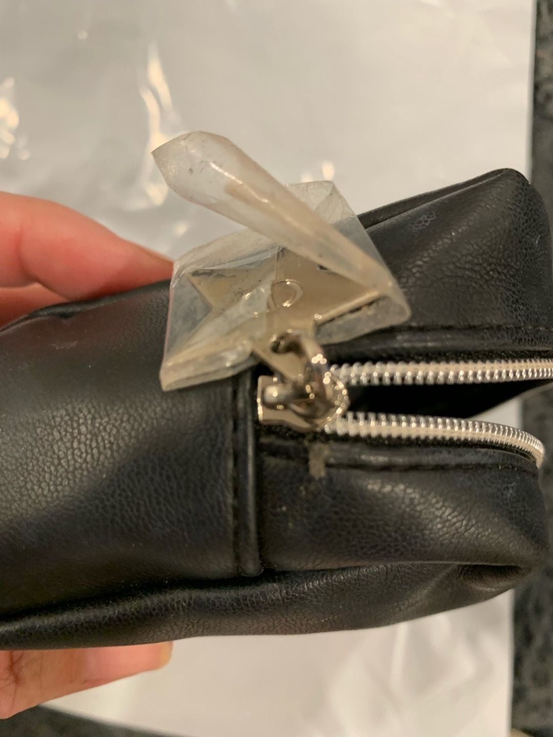 Christian Dior Black Faux Leather Cosmetics Pouch 9