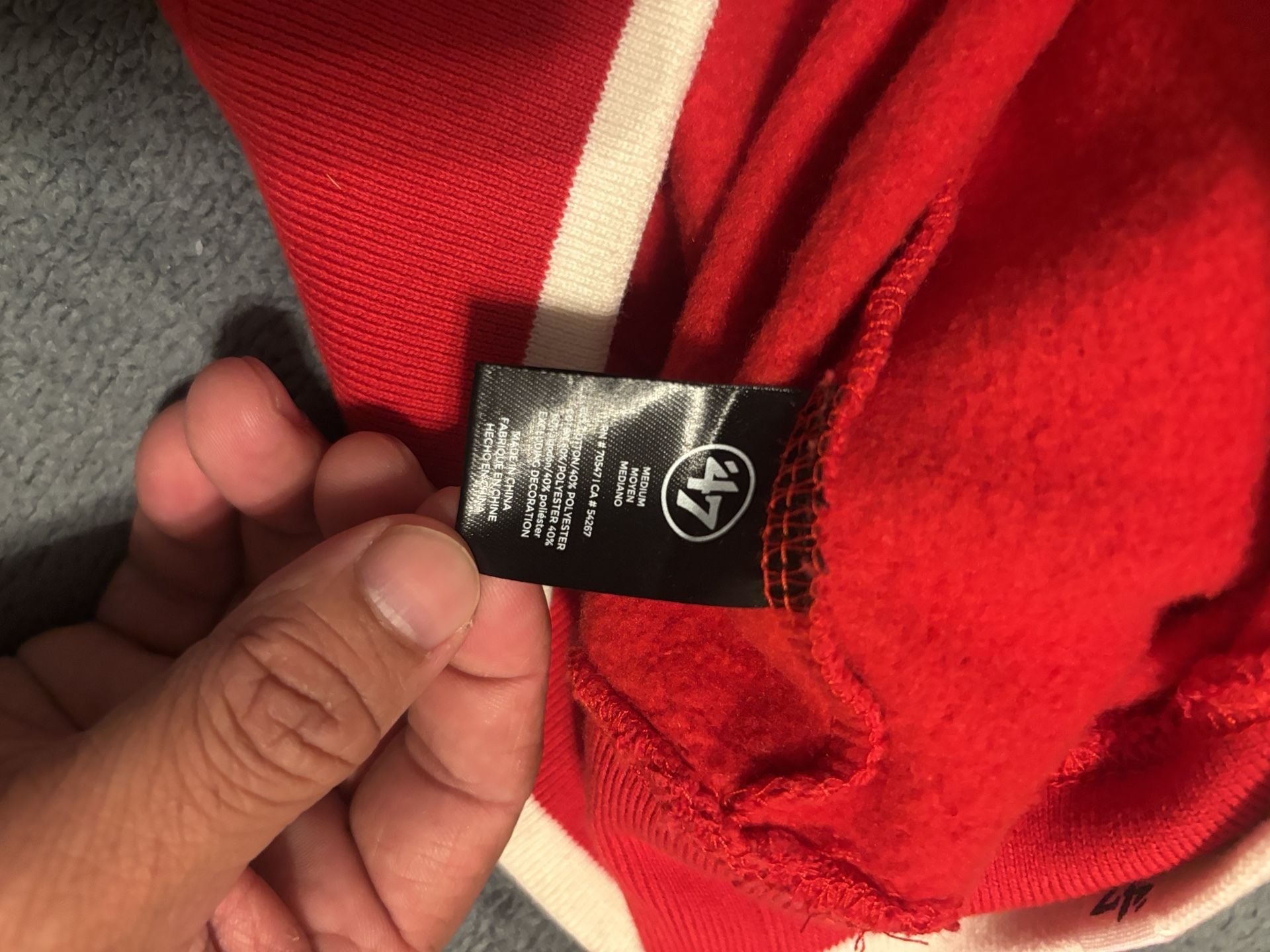 47 Brand Stoney Clover Lane Tampa Bay Buccaneers Sweatshirt Medium Red 8