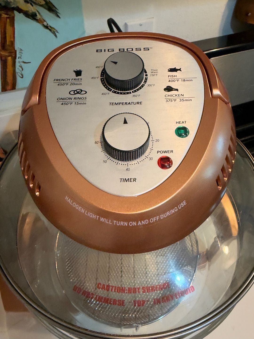 Big Boss Oil-Less Air Fryer Copper New 4
