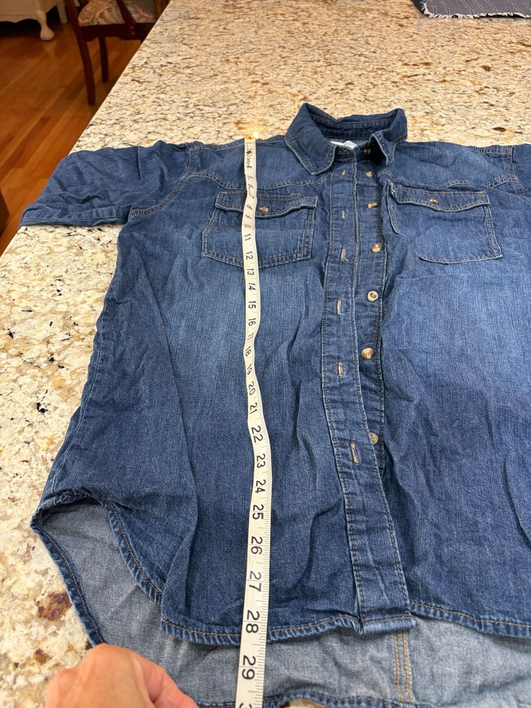 Sofia Jeans by Sofia Vergara Denim Shirt Size S (4-6) Blue Long Sleeve Top 4