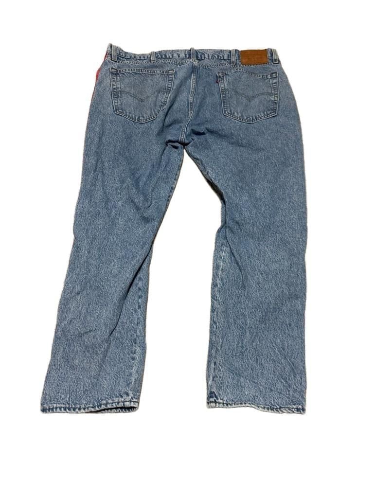 Levi's 512 Slim Taper Jeans Size 42x30 Light Wash Red Stripe Side Tape 5
