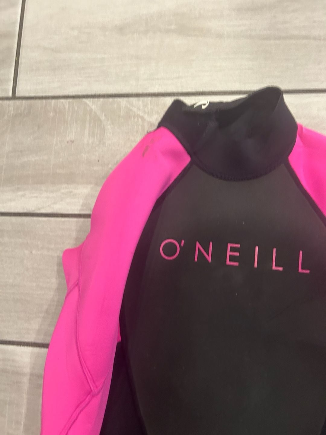 O'Neill Wetsuit Size 10 Black Pink Long Sleeve Full Body Surf 8