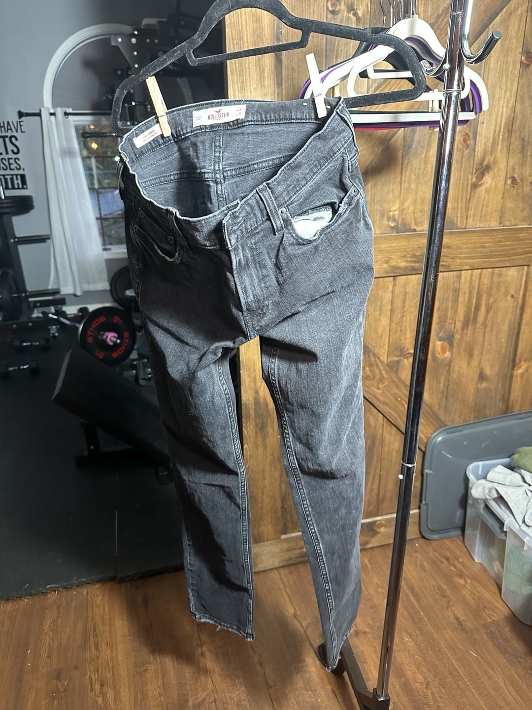 Hollister Slim Straight Jeans 30x34 Black Epic Flex 2