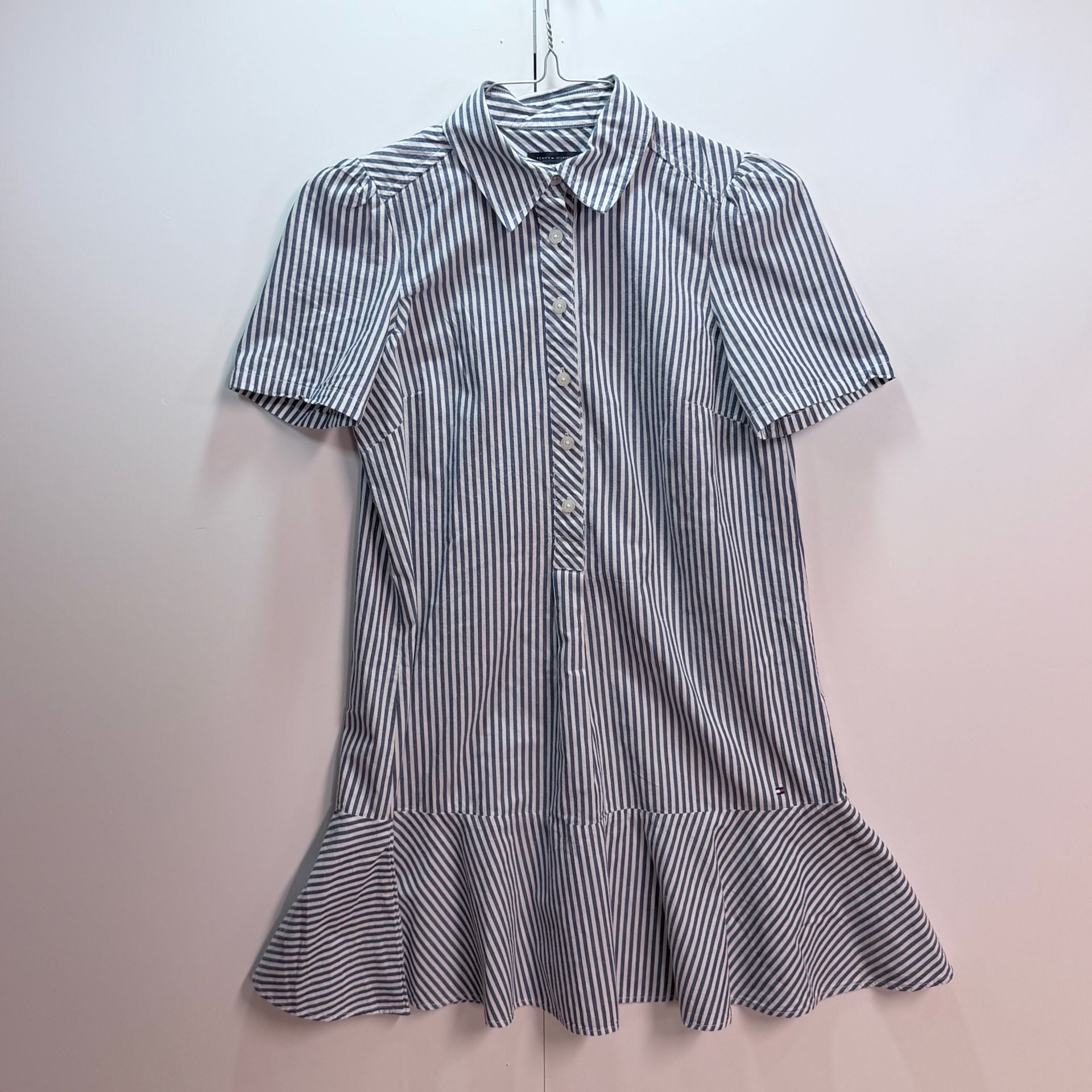 Tommy Hilfiger Striped Shirt Dress Size 4 Blue White 2