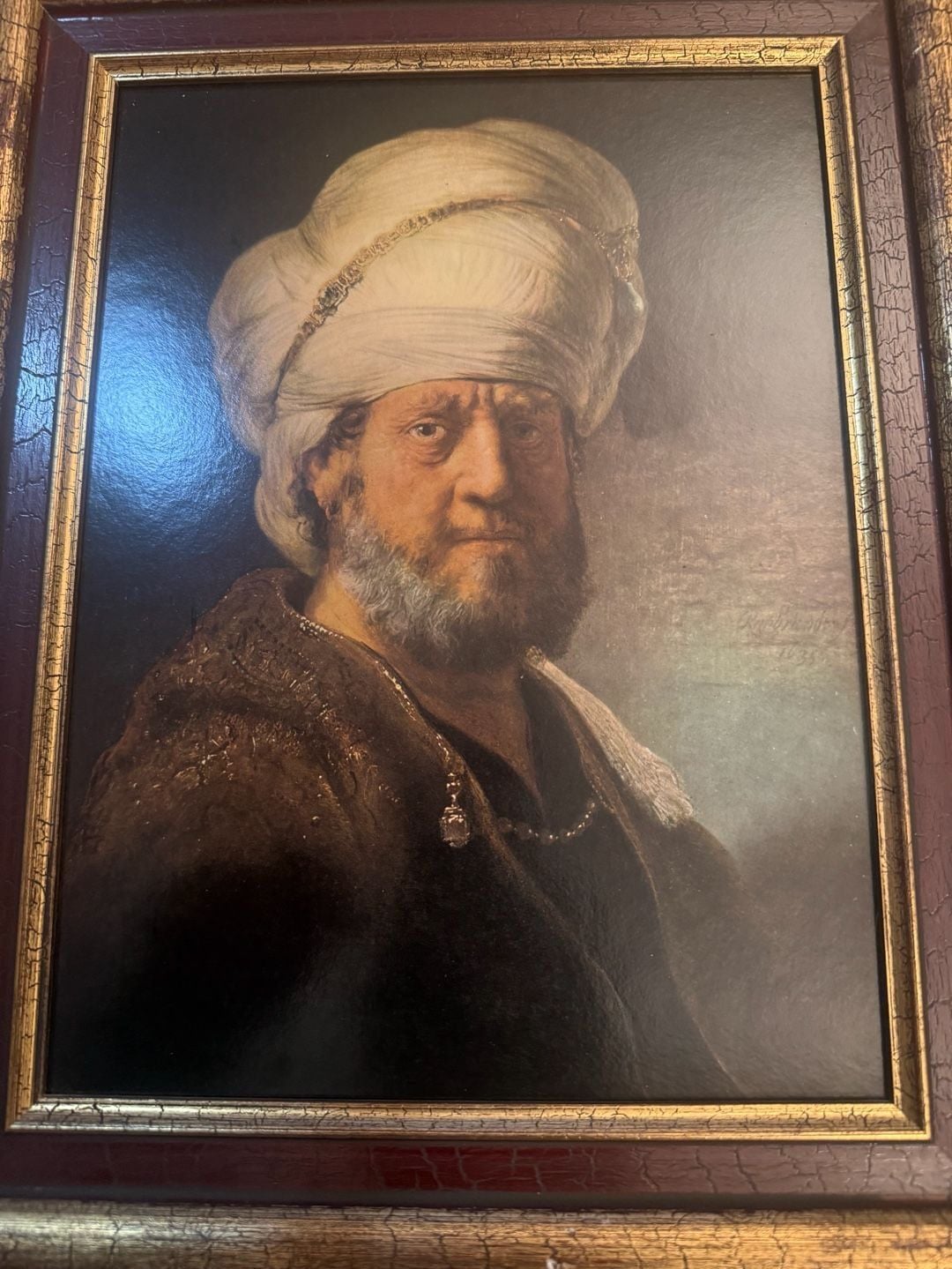 Macco Framed Portrait Art Print Man in Oriental Costume 2