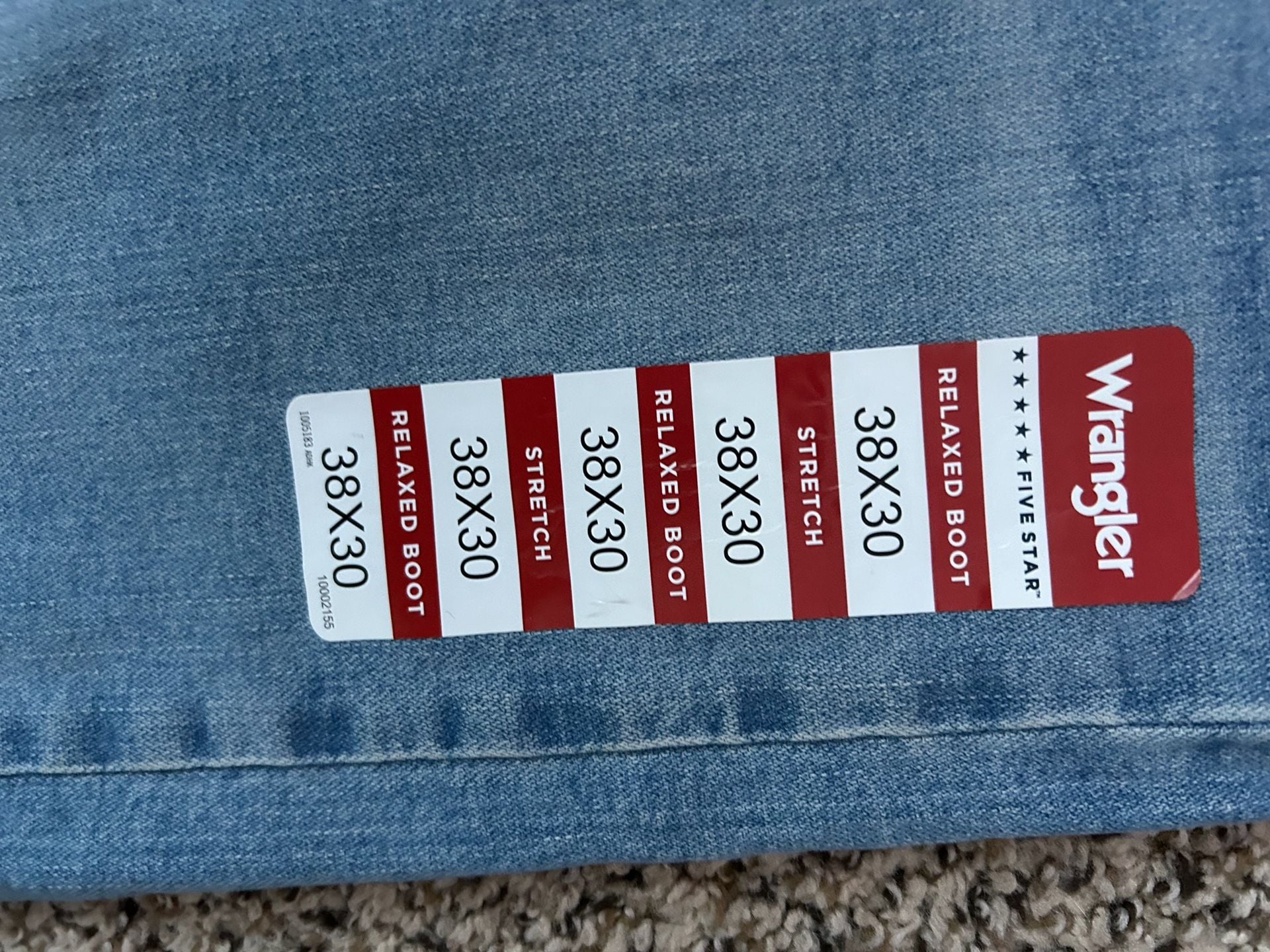 Wrangler Five Star Premium Bootcut Jeans 38x30 Light Wash 4