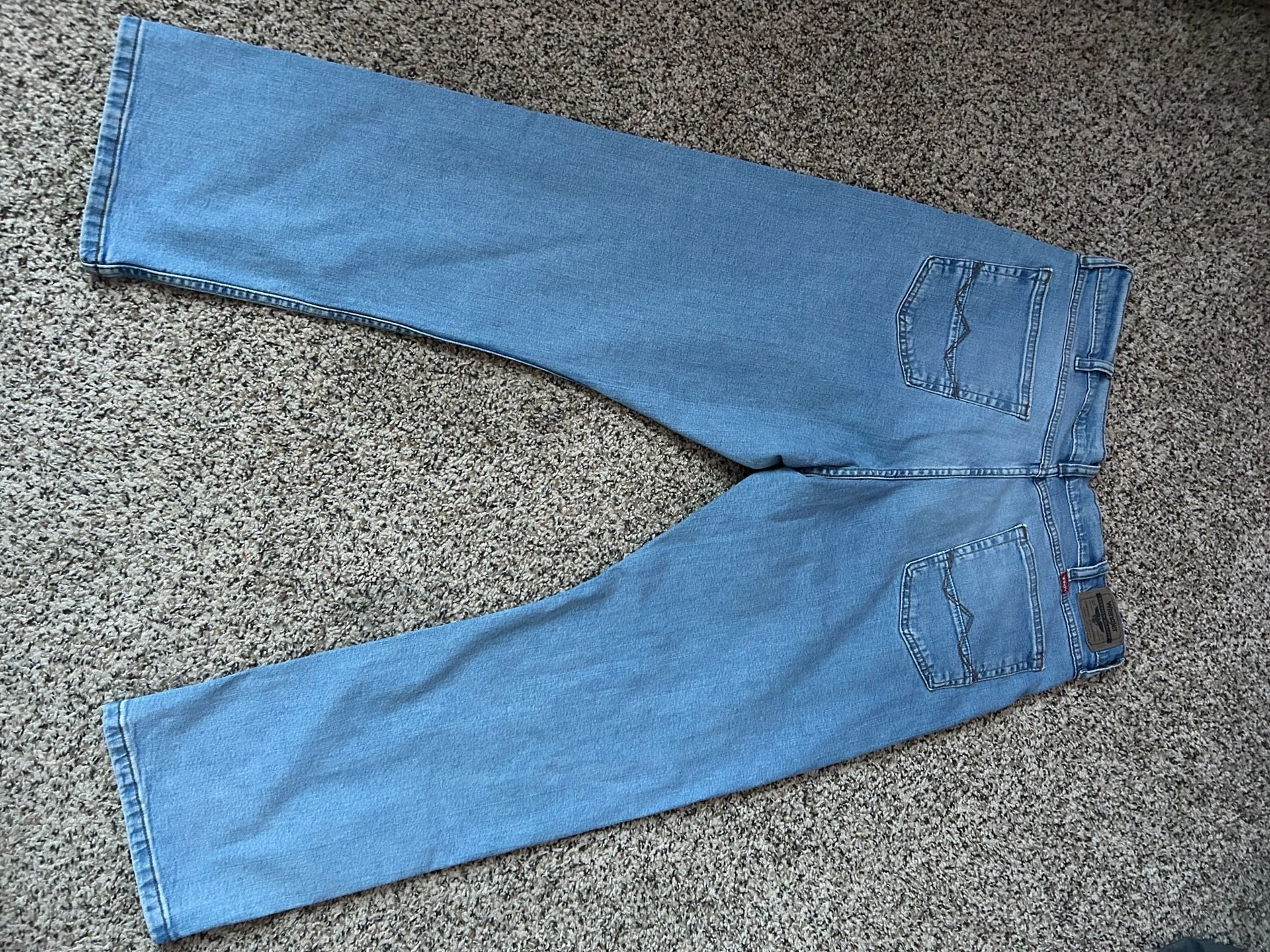 Wrangler Five Star Premium Bootcut Jeans 38x30 Light Wash 7