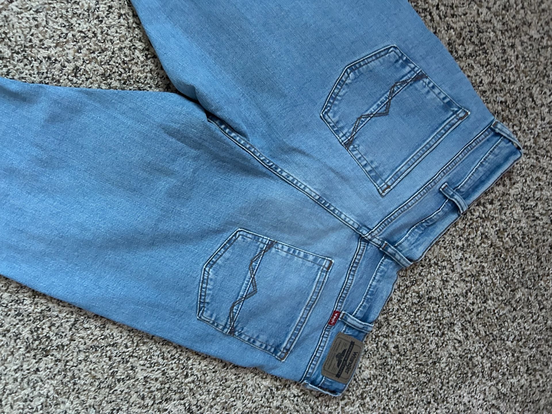 Wrangler Five Star Premium Bootcut Jeans 38x30 Light Wash 8