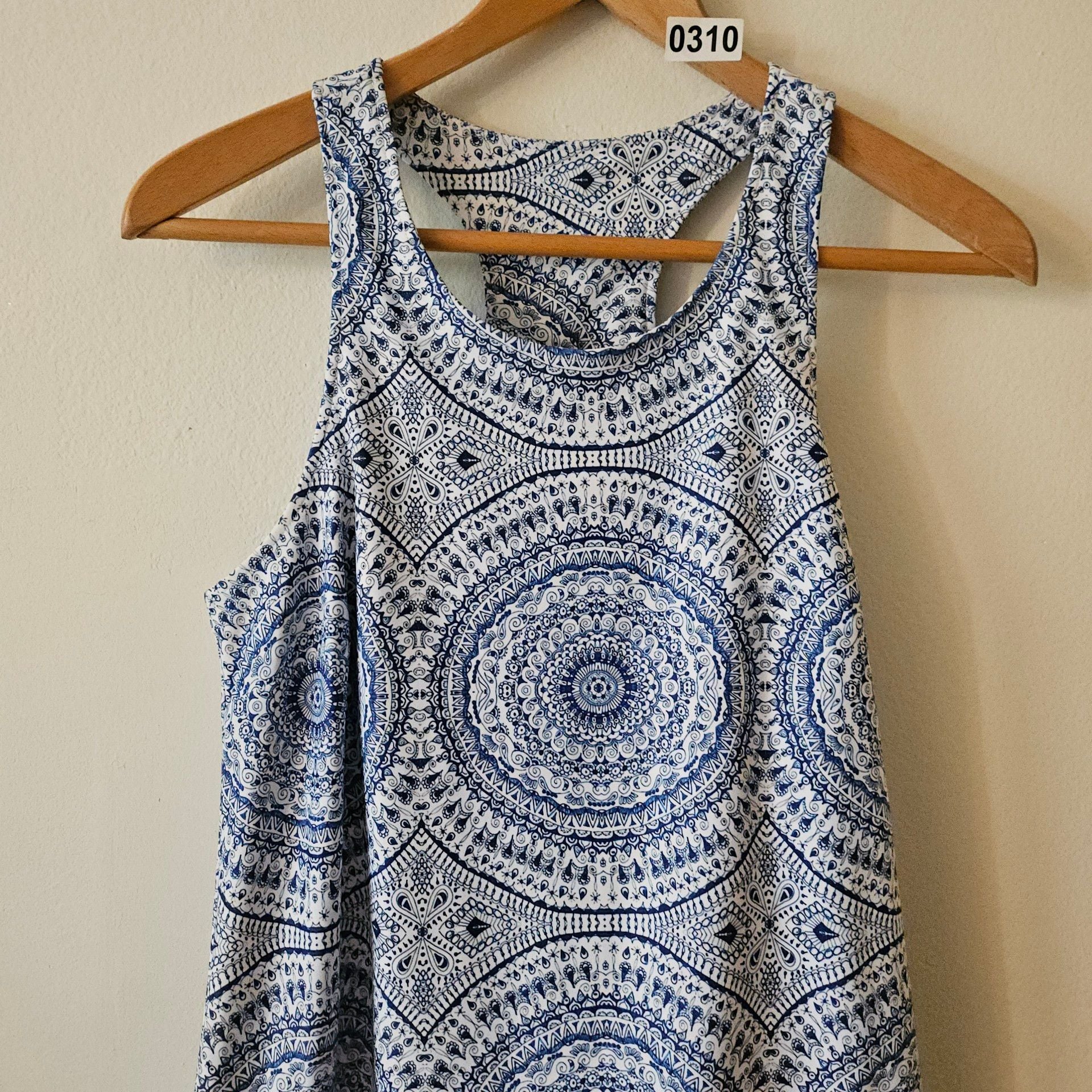 Kucheza Tank Dress white and Blue 310 3