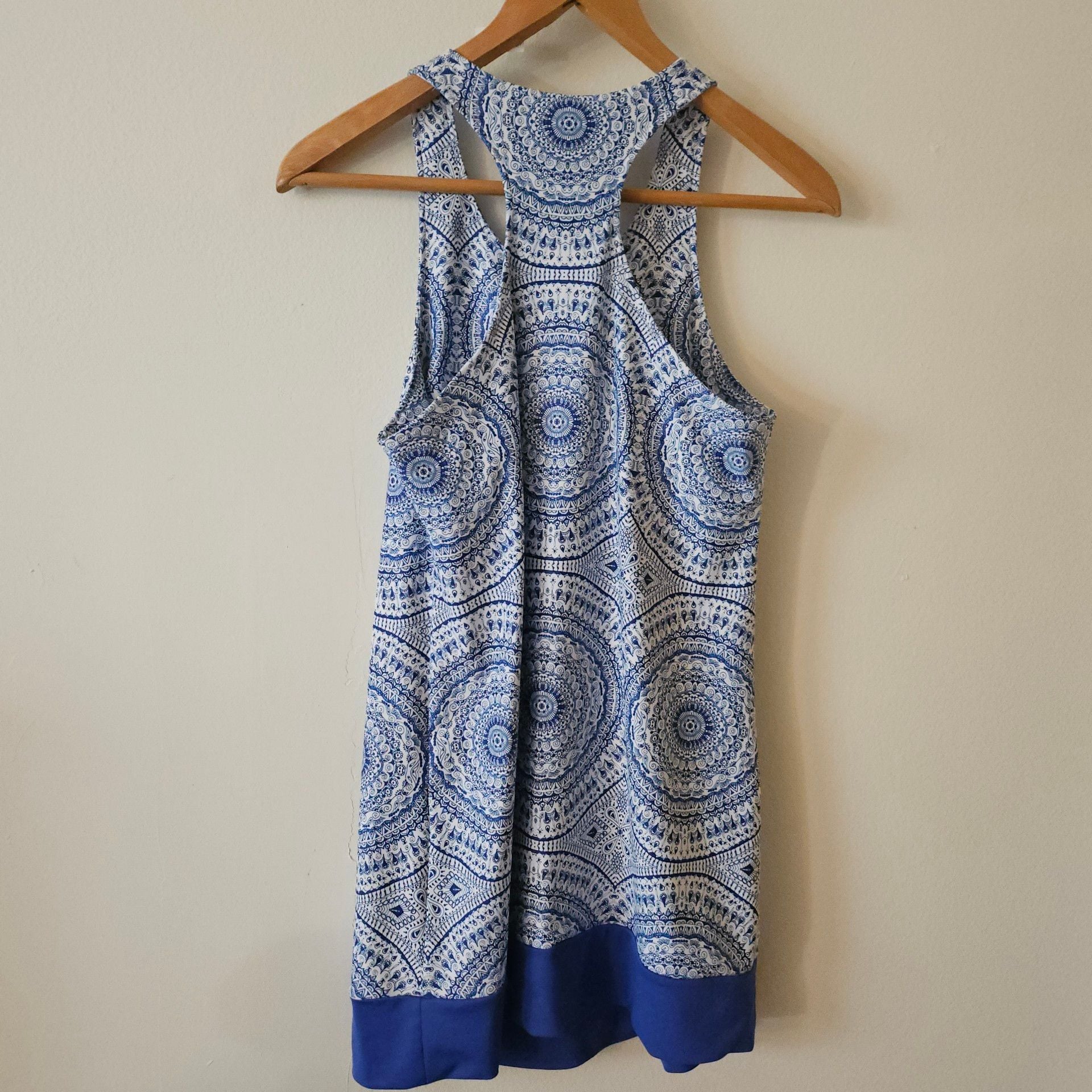 Kucheza Tank Dress white and Blue 310 6