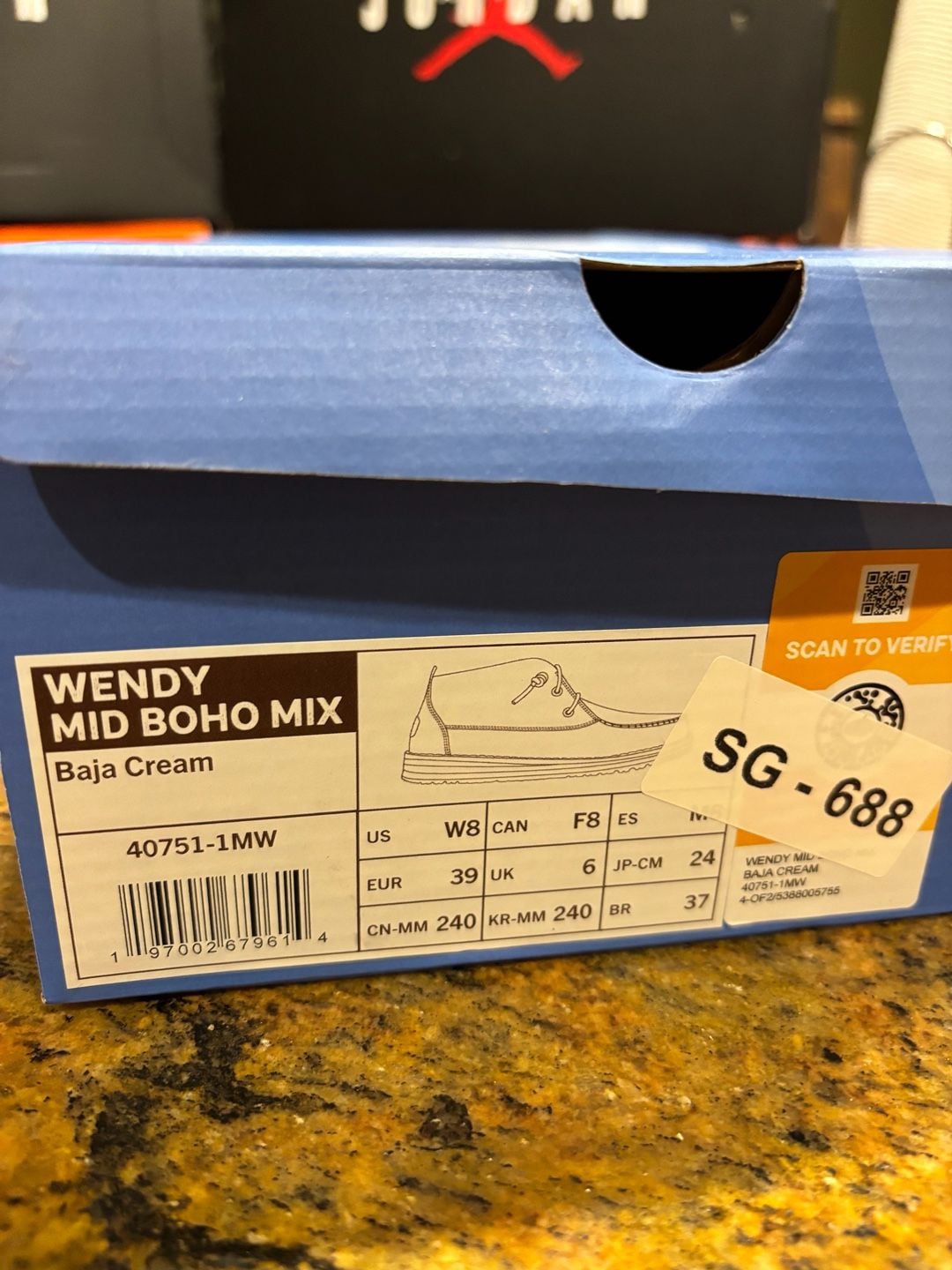 Hey Dude Wendy Mid Boho Mix Size 8 Baja Cream Shoes 3