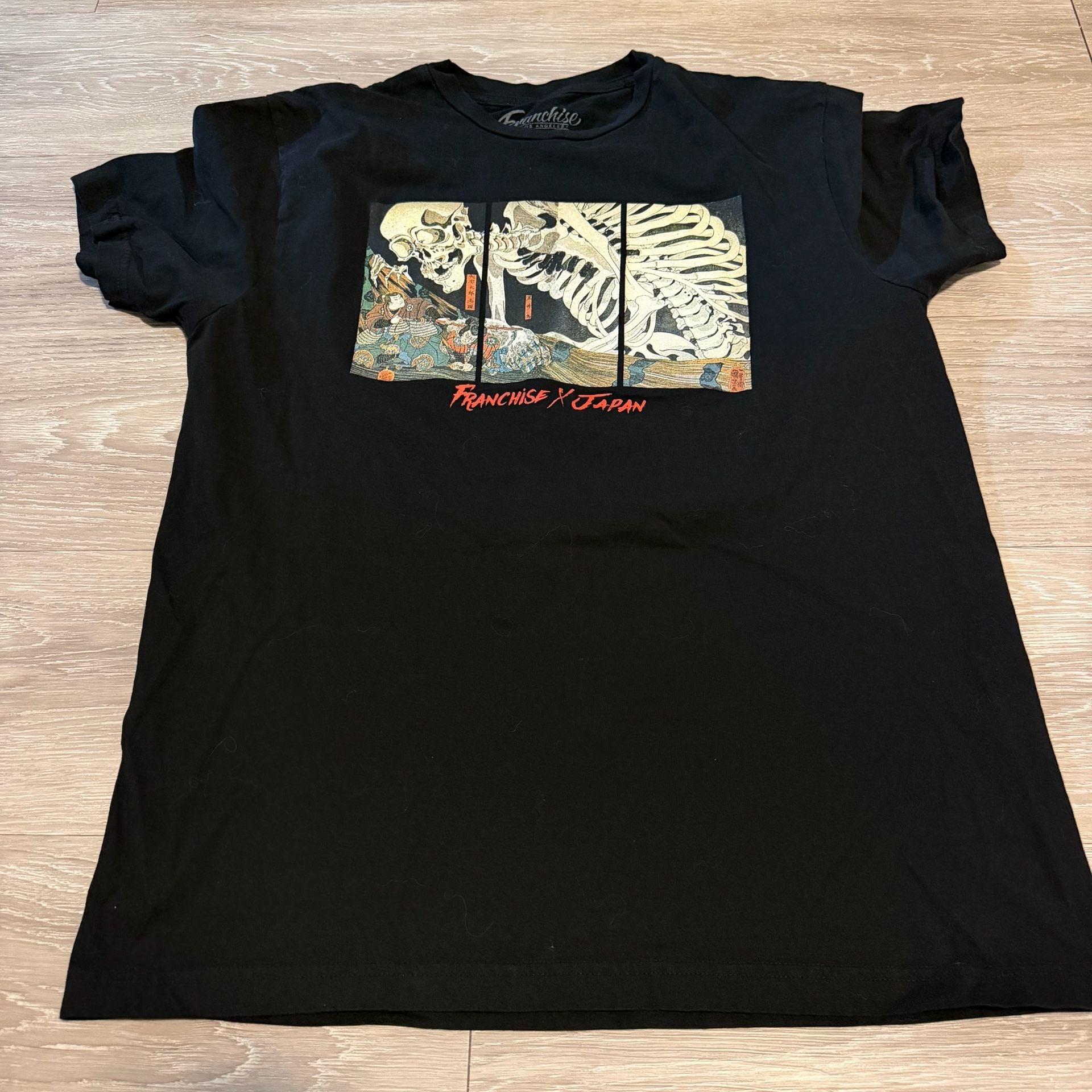 Franchise T-Shirt Black Graphic Skeleton Art 2