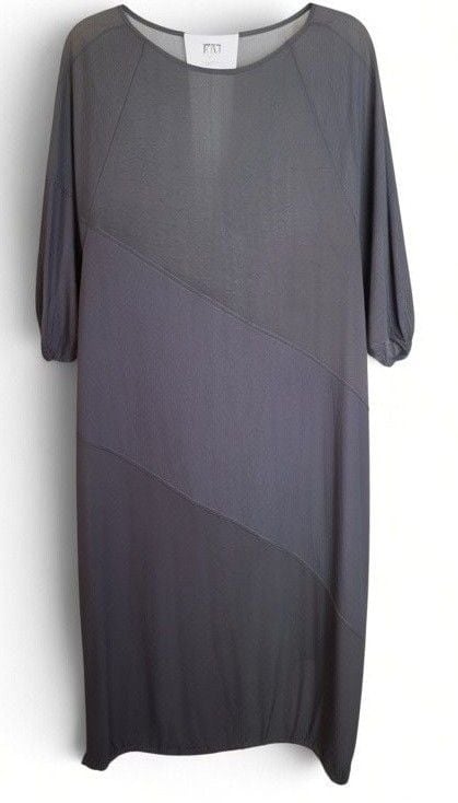 Zara Midi Dress Size S Grey Cinch Hem Short Sleeve 3