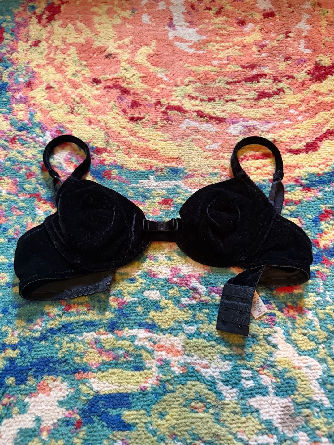 Victoria's Secret Velvet Bra Size 34A Black 2