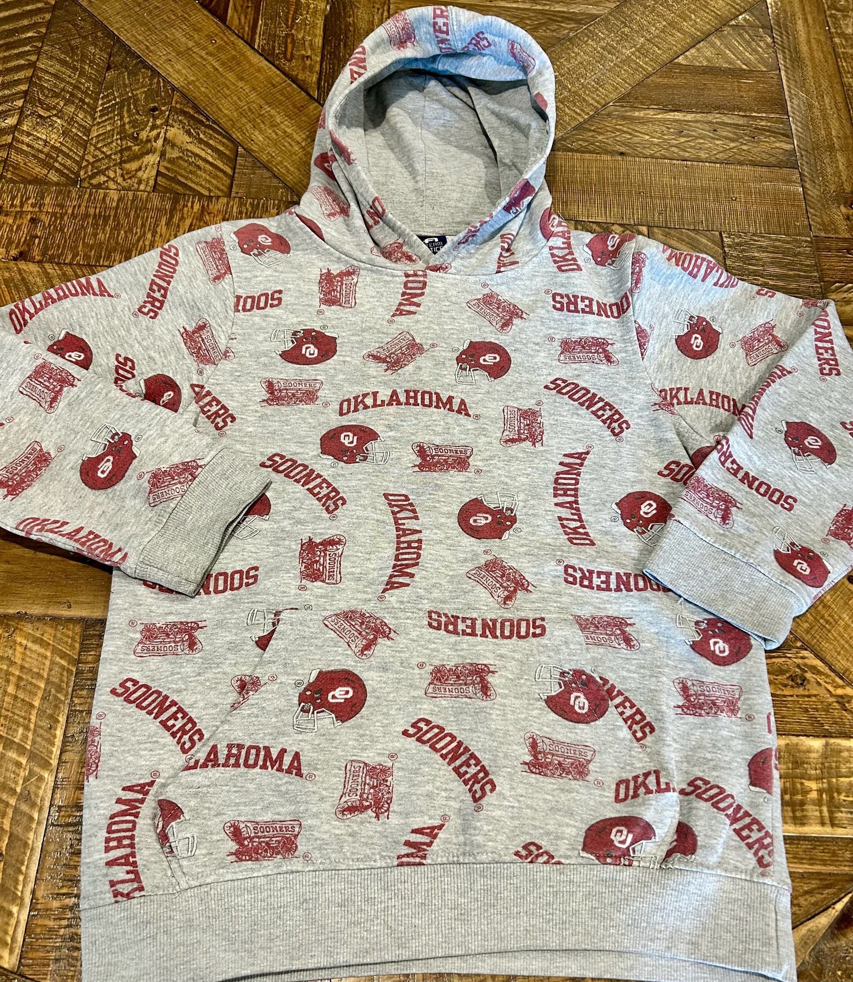 Team Athletics Oklahoma Sooners Hoodie Size XL-EG-TG-14/16 Gray 5