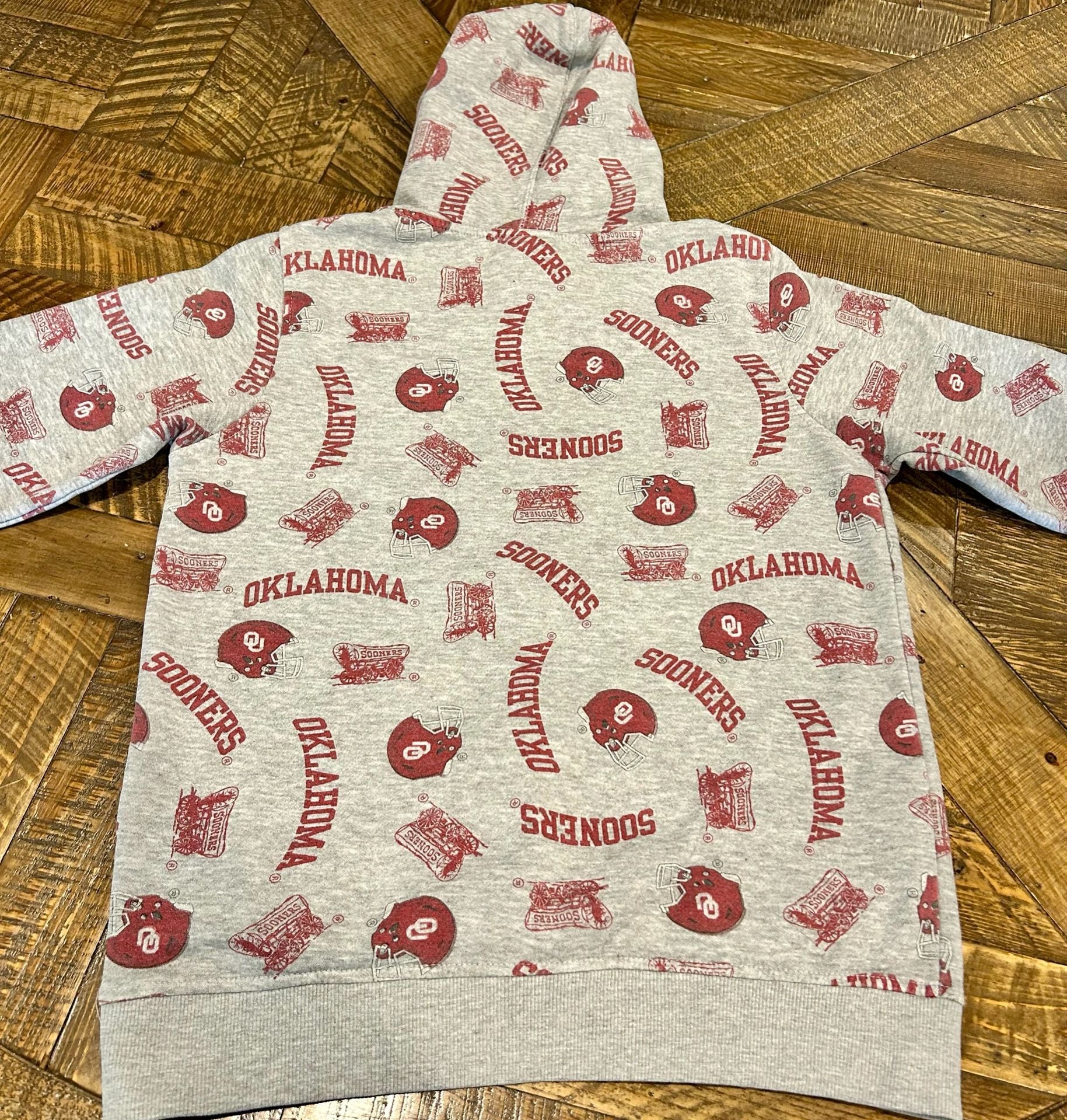 Team Athletics Oklahoma Sooners Hoodie Size XL-EG-TG-14/16 Gray 7