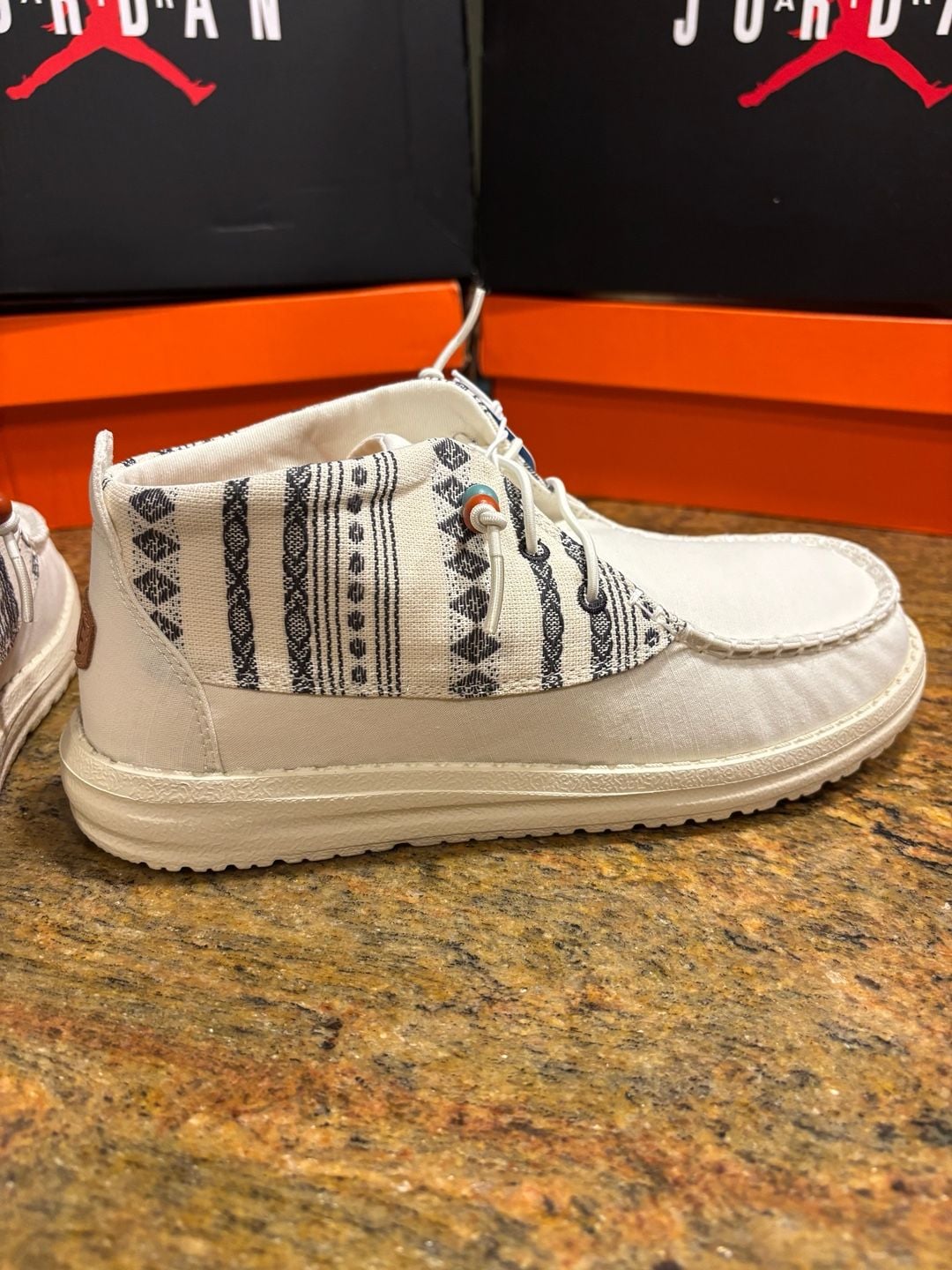 Hey Dude Wendy Mid Boho Mix Size 8 Baja Cream Shoes 4