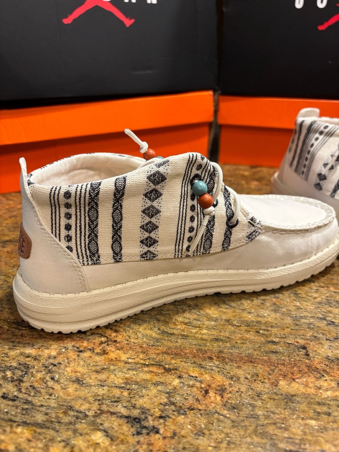 Hey Dude Wendy Mid Boho Mix Size 8 Baja Cream Shoes 5