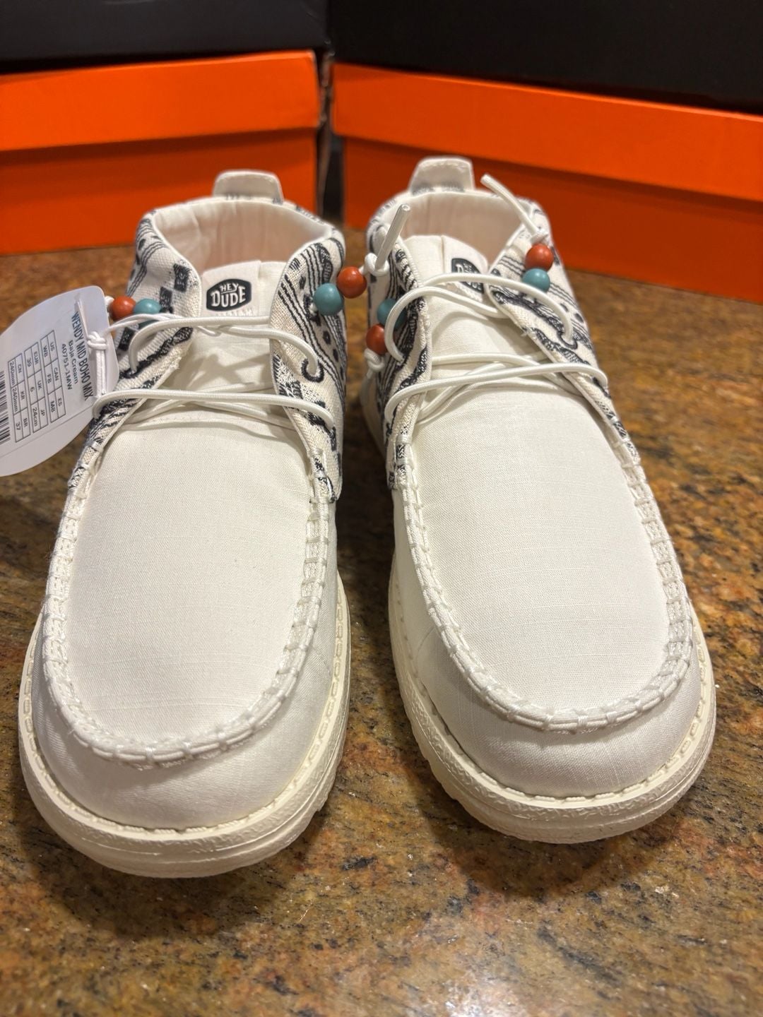 Hey Dude Wendy Mid Boho Mix Size 8 Baja Cream Shoes 7