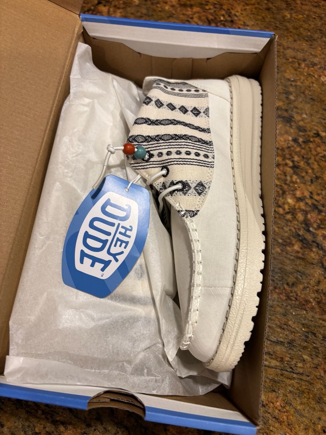 Hey Dude Wendy Mid Boho Mix Size 8 Baja Cream Shoes 9