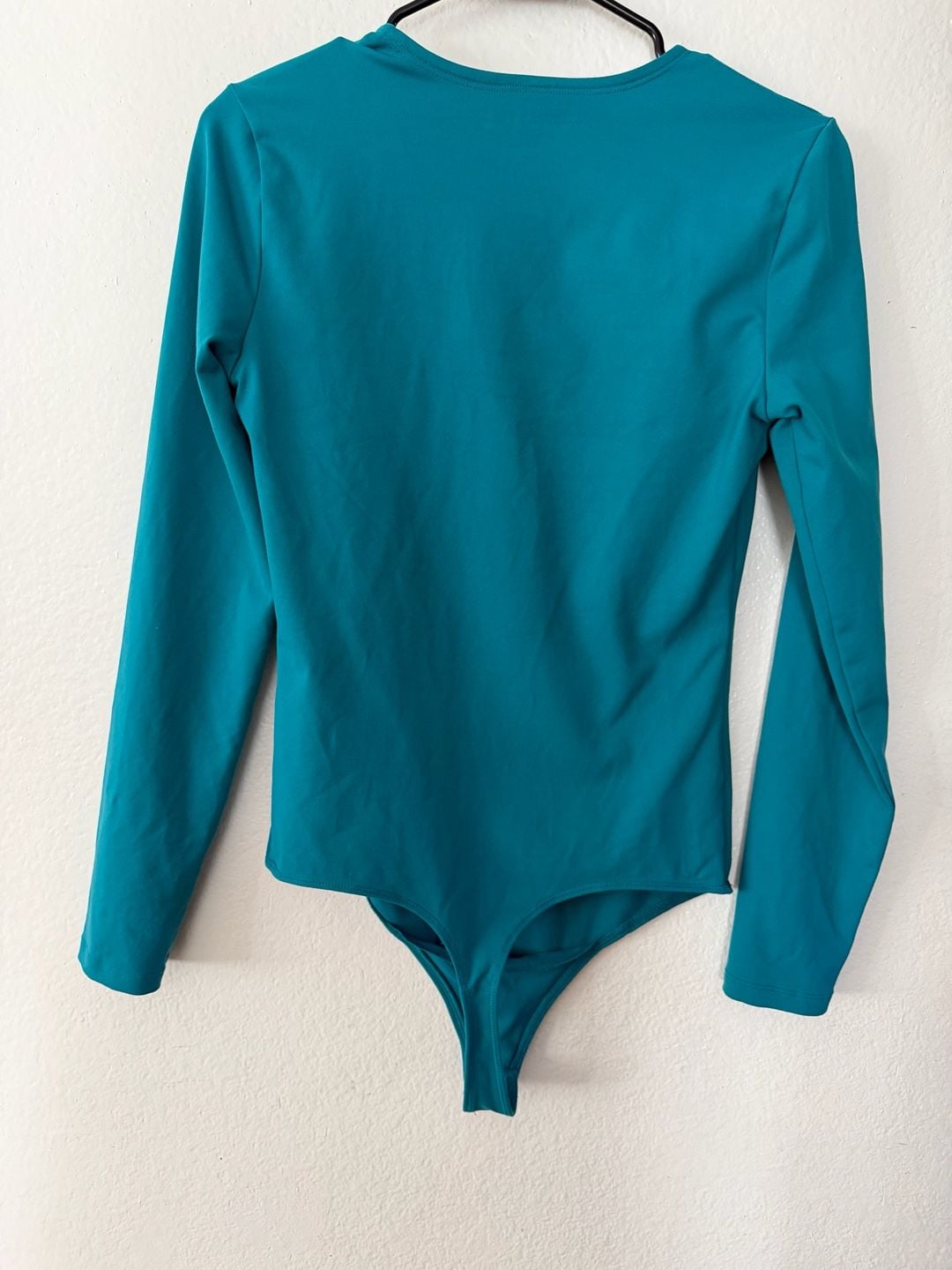 Abercrombie & Fitch Cutout Bodysuit Size M Teal Long Sleeve 6