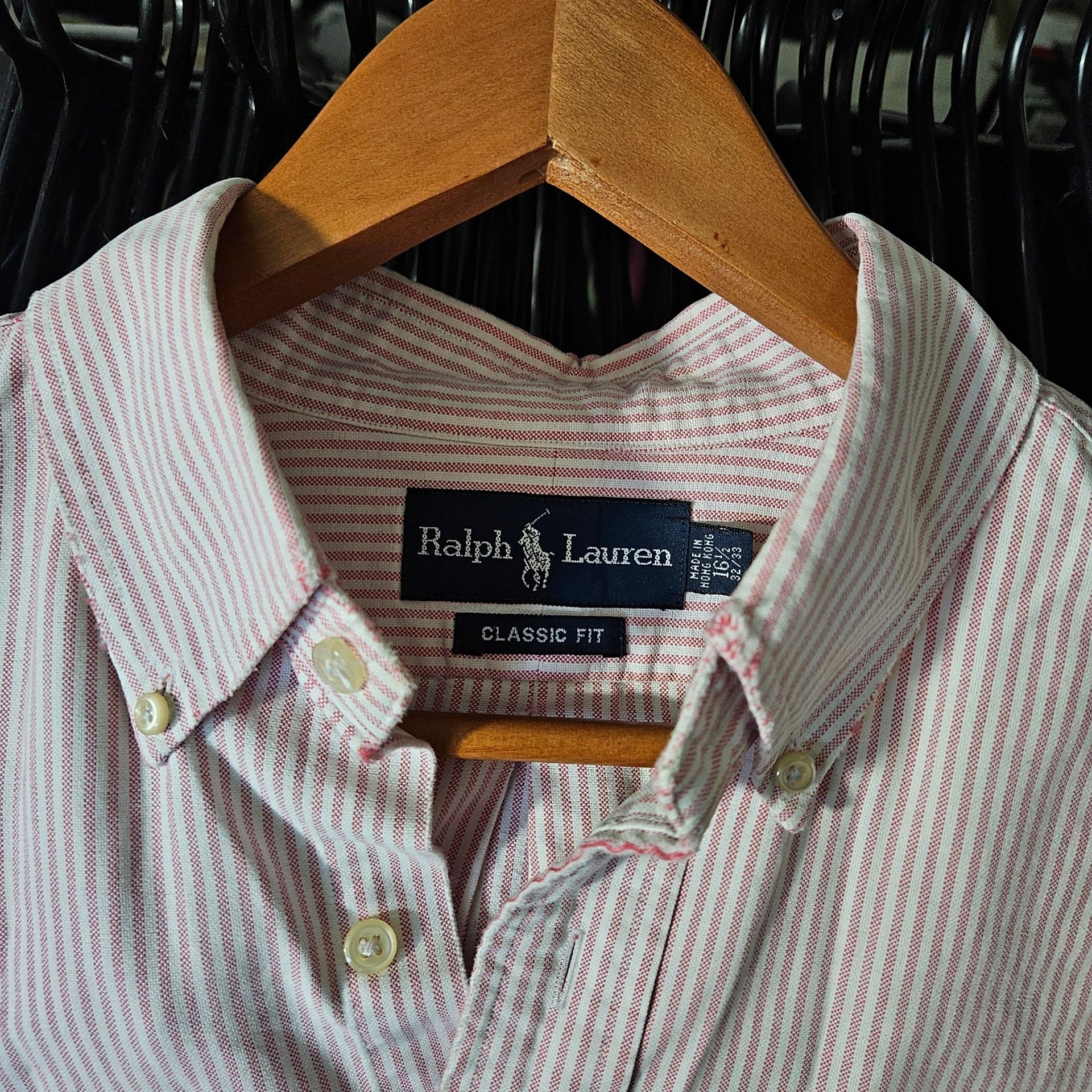 Ralph Lauren Flesh Pony Striped Button Down Shirt 5