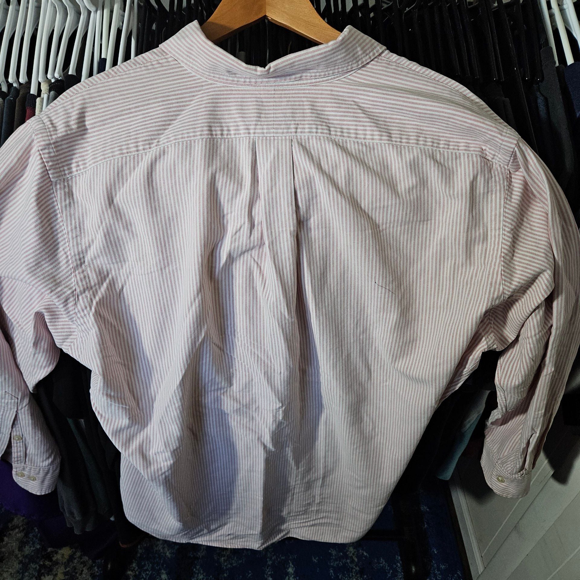 Ralph Lauren Flesh Pony Striped Button Down Shirt 7