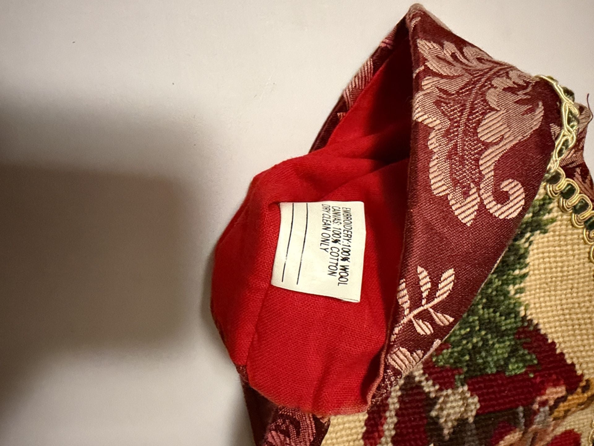 Needlepoint by Hand Santa Christmas Stocking Needlepoint Brocade 4
