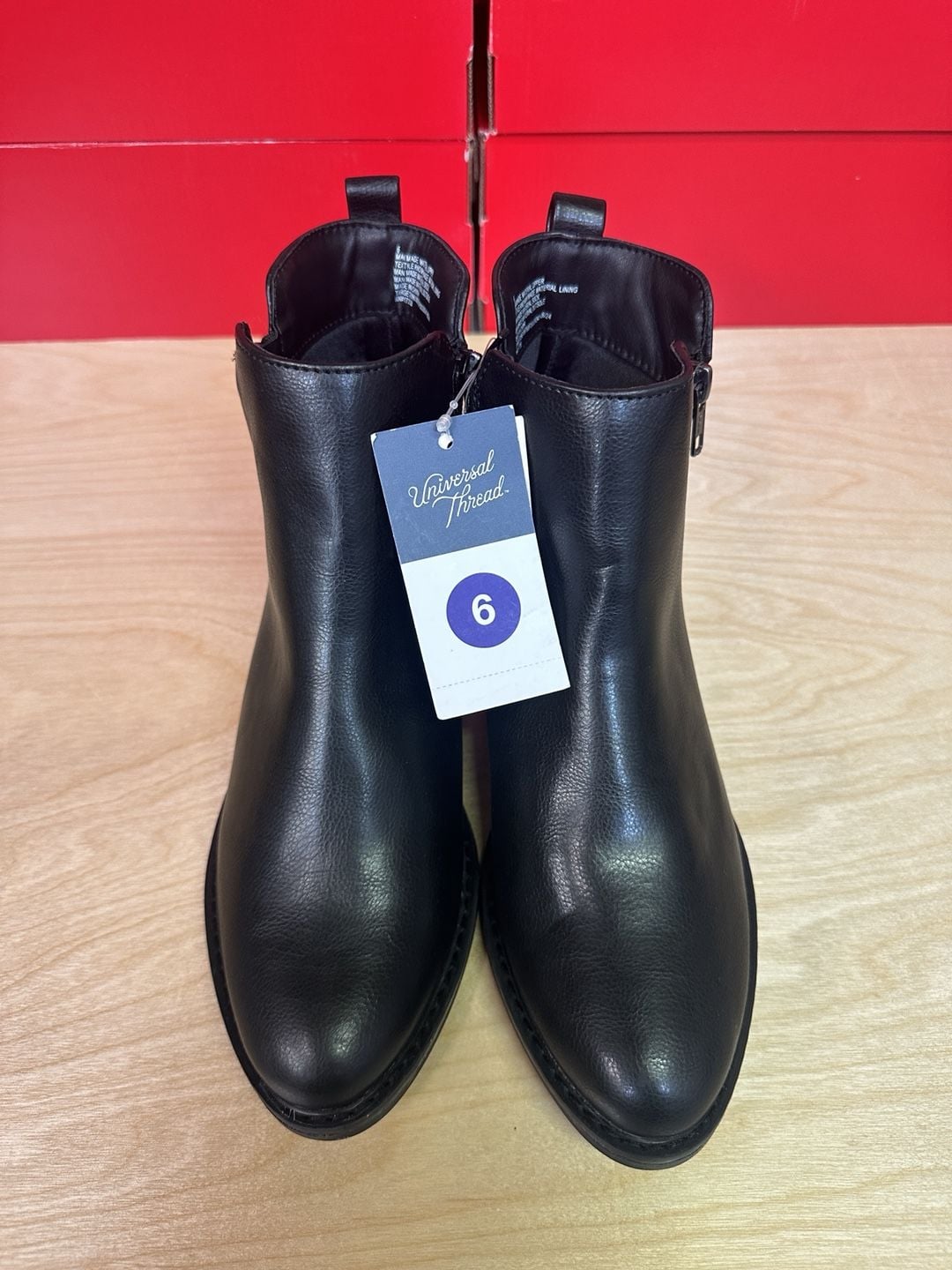 Universal Thread Ankle Boots Size 6 Black 4