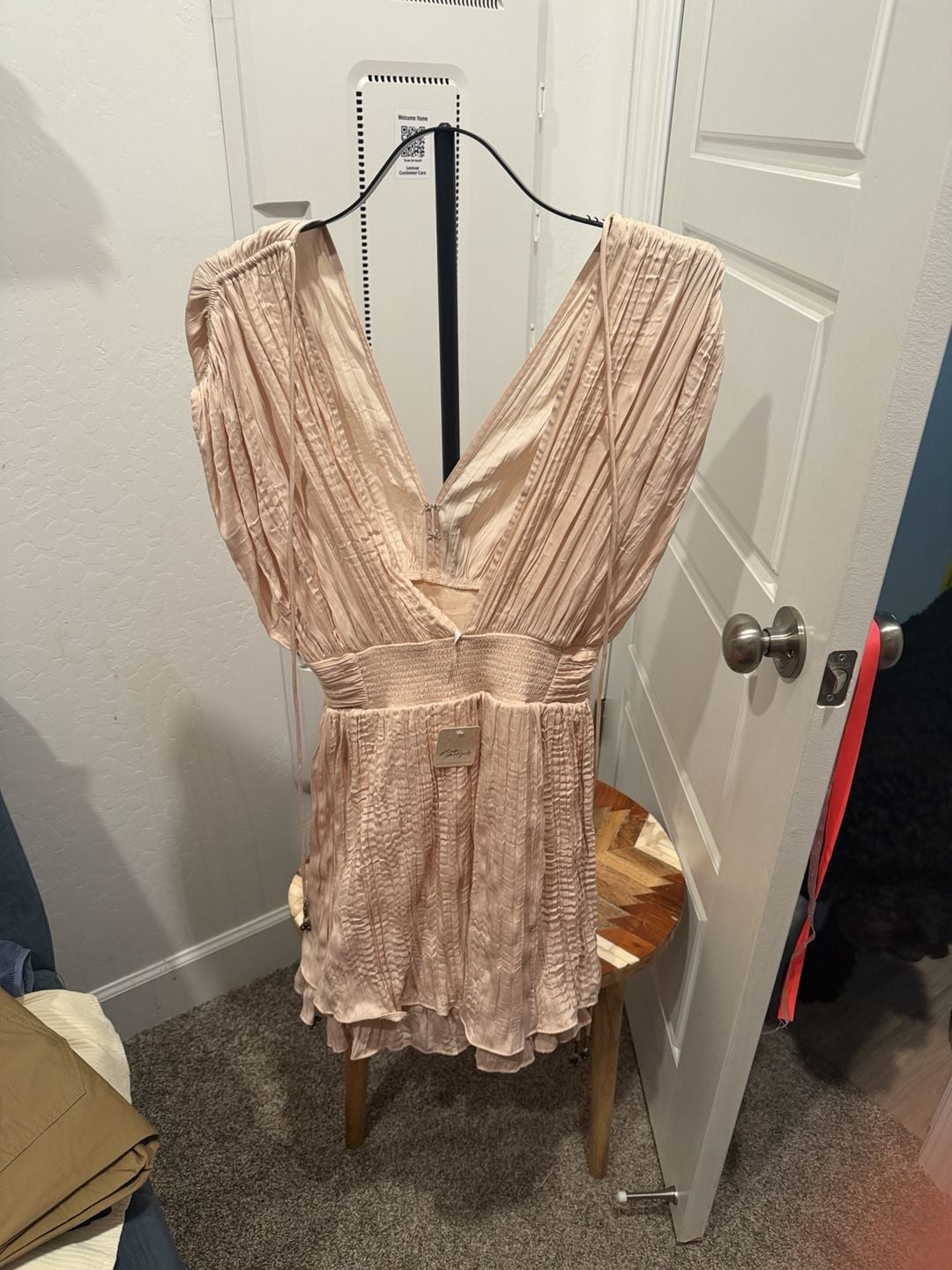 NWT Womens Free People Beige Cream Dress 3