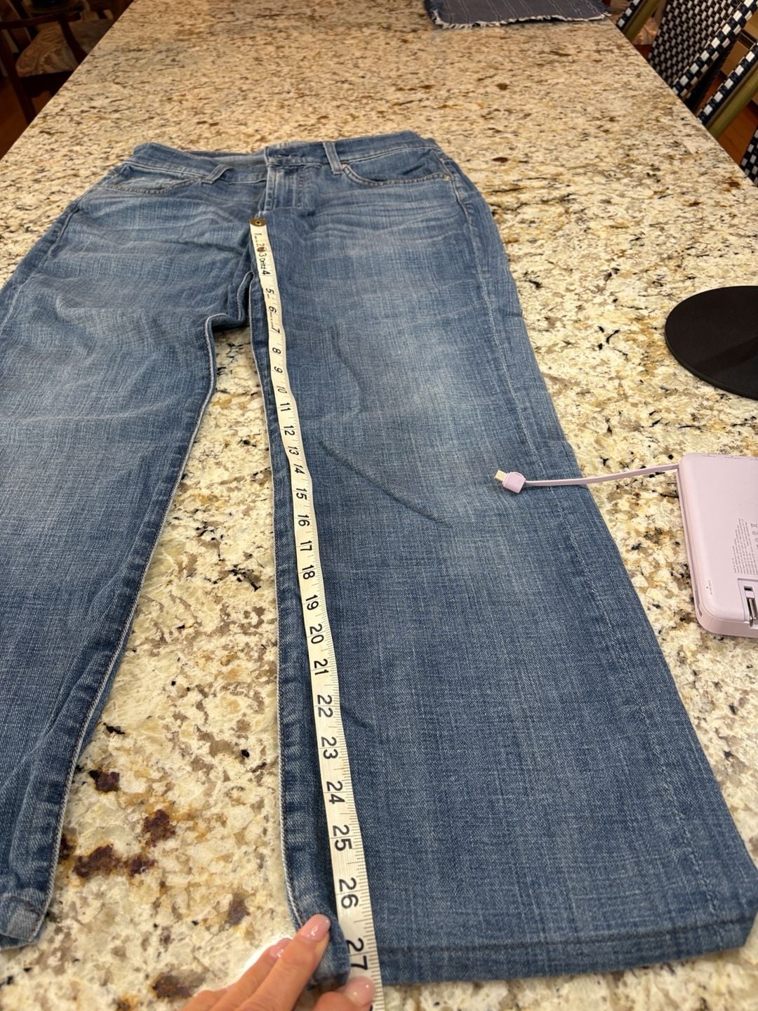 7 For All Mankind Austyn Size 31 Blue Denim Relaxed Straight Jeans 3