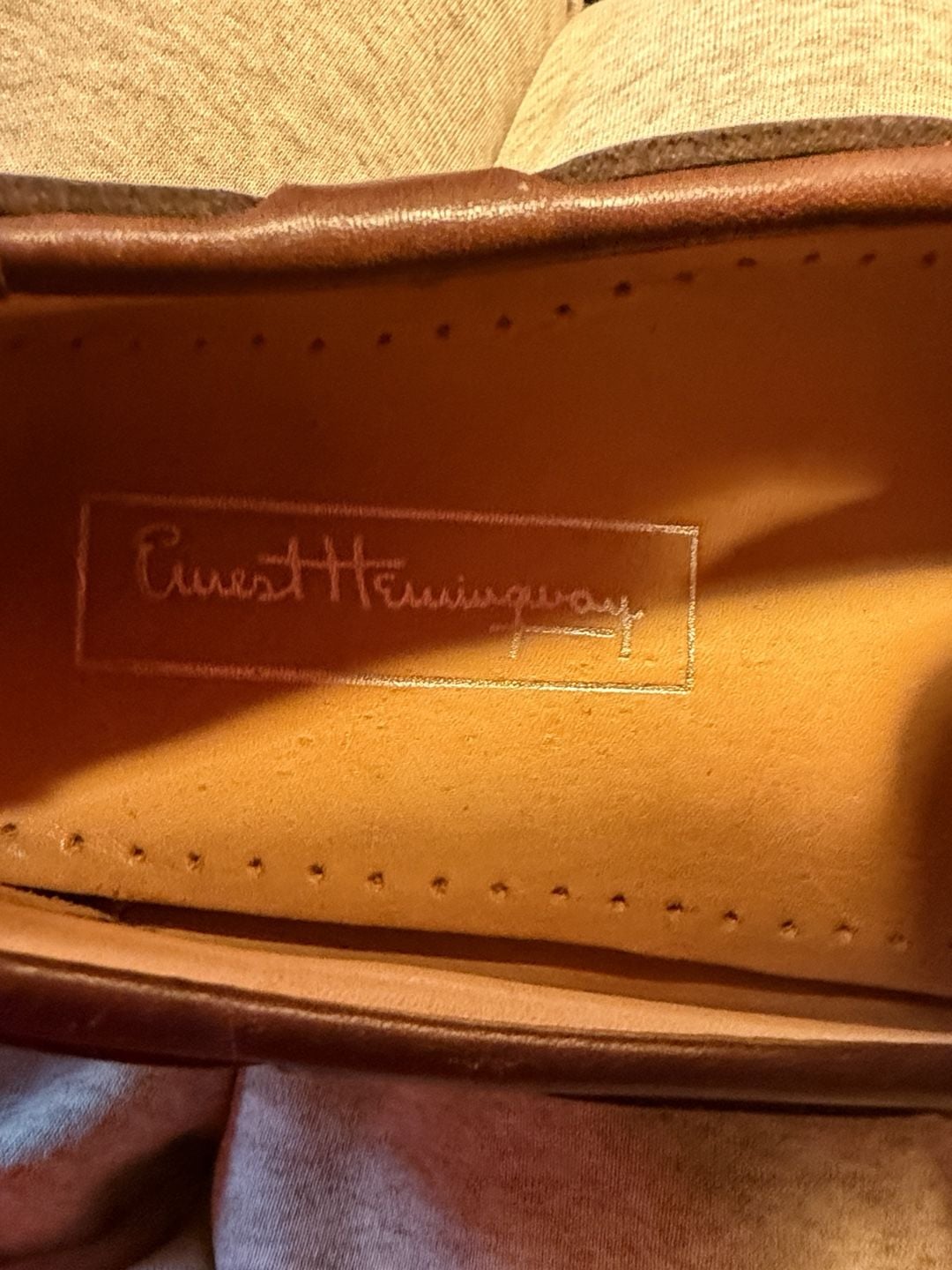 LUS 7 Ernest Hemingway Driving Loafers Size 9 M Brown Leather Suede 6