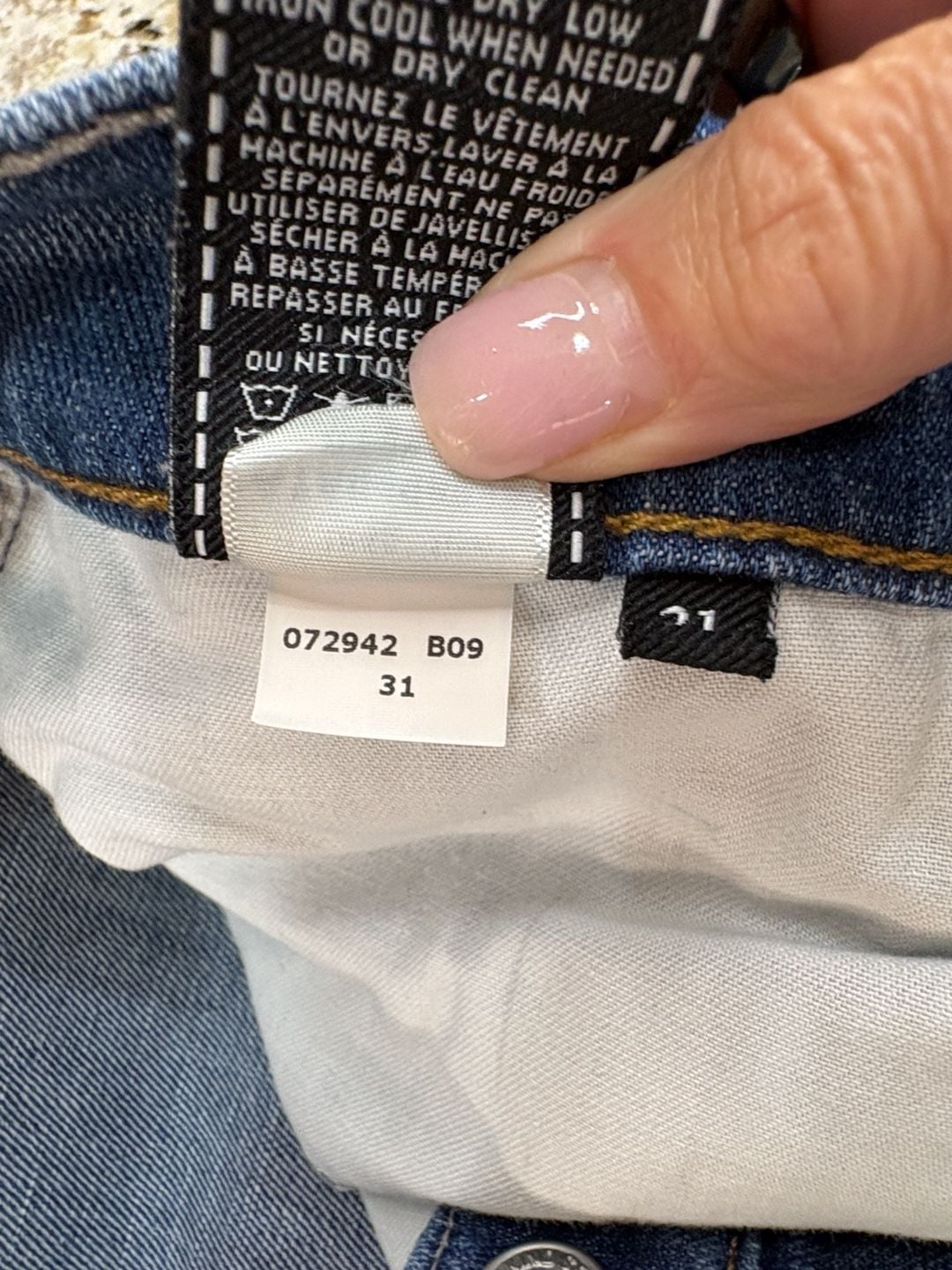 7 For All Mankind Austyn Size 31 Blue Denim Relaxed Straight Jeans 8