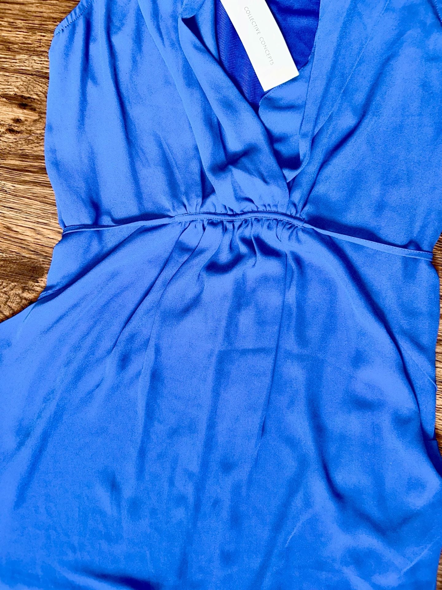 Collective Concepts Dress Size XS Royal Blue Sleeveless Cowl Neck NWT 4