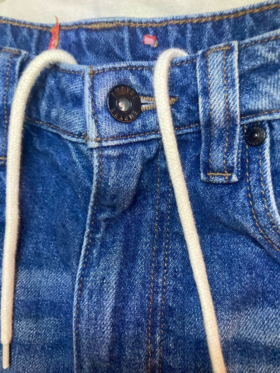 Empyre Loose Fit Denim Skirt Blue Raw Hem 2