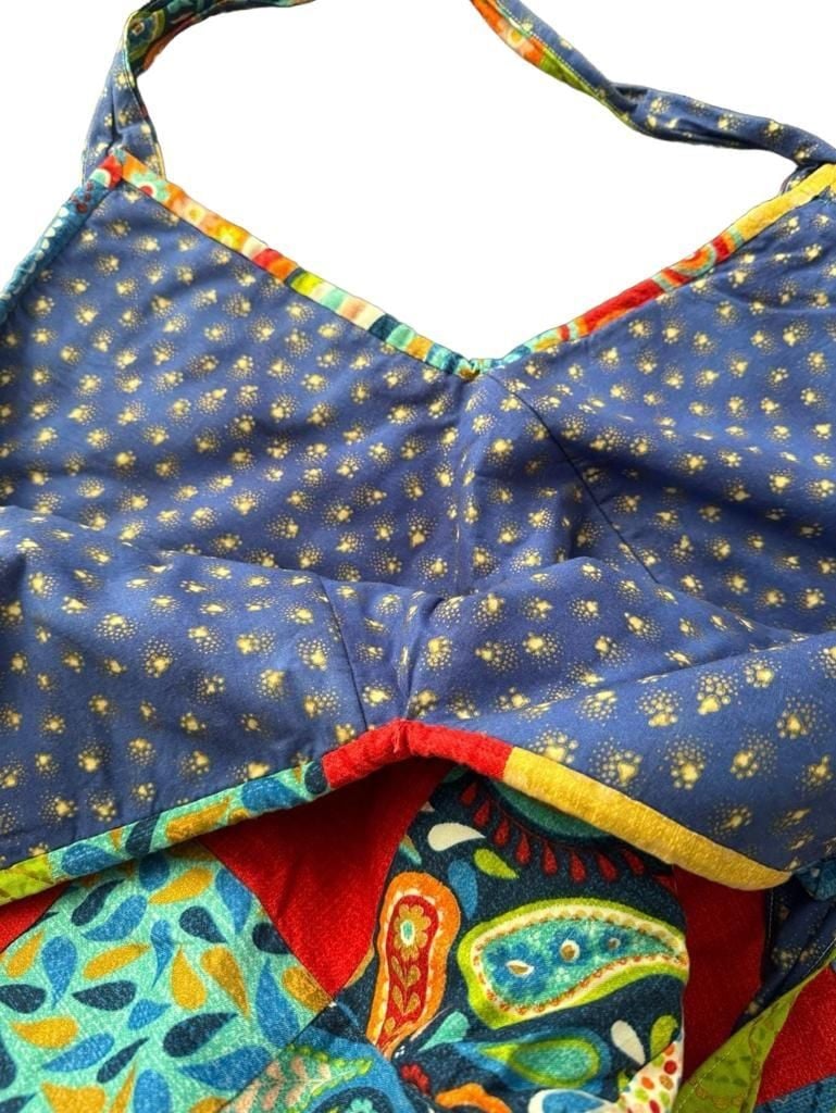 Handmade Cotton Patchwork Hobo Bag Multi Color Boho Style 5