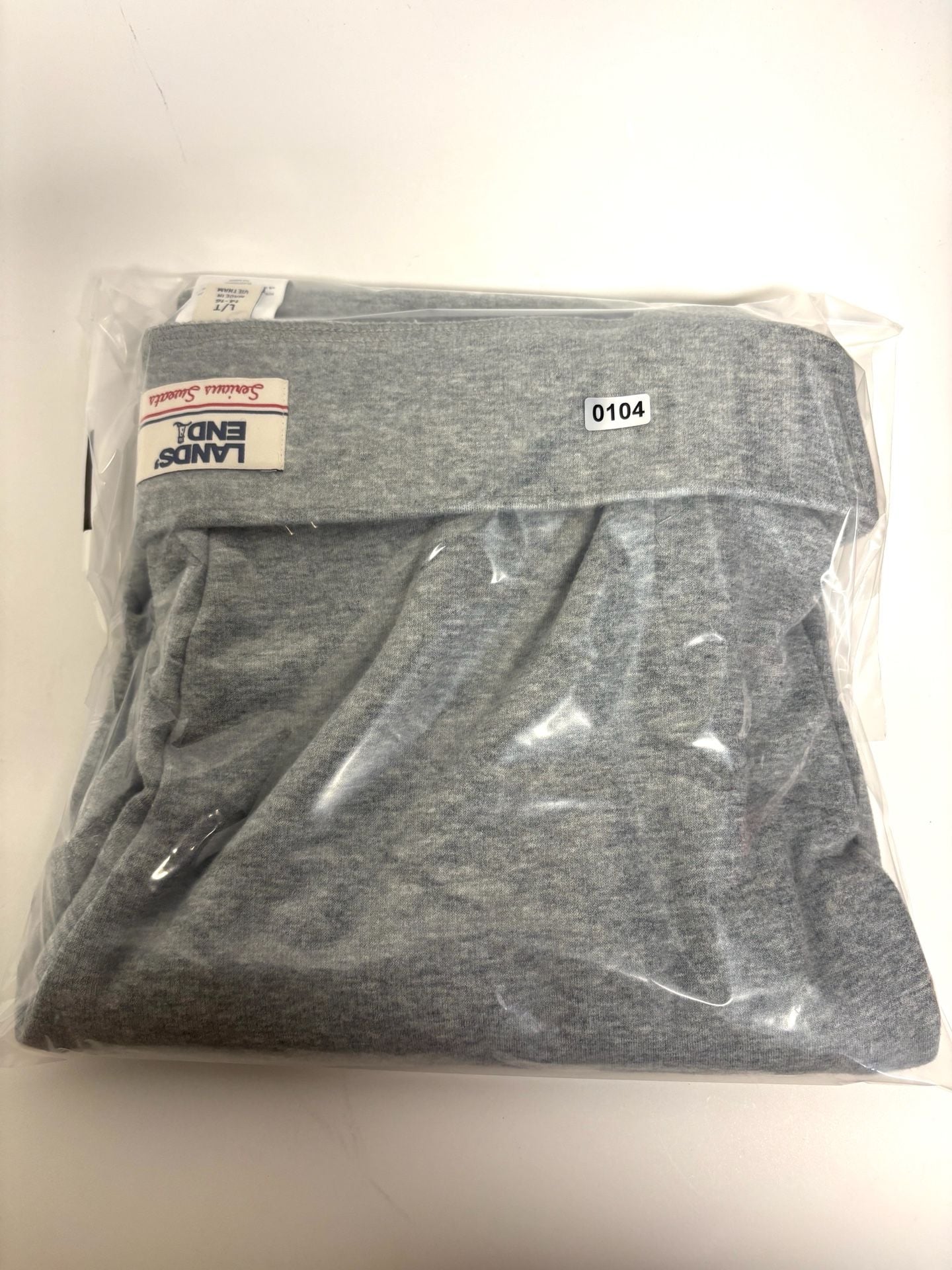 Lands' End Serious Sweats Pants Size Large Gray Cotton Blend 8