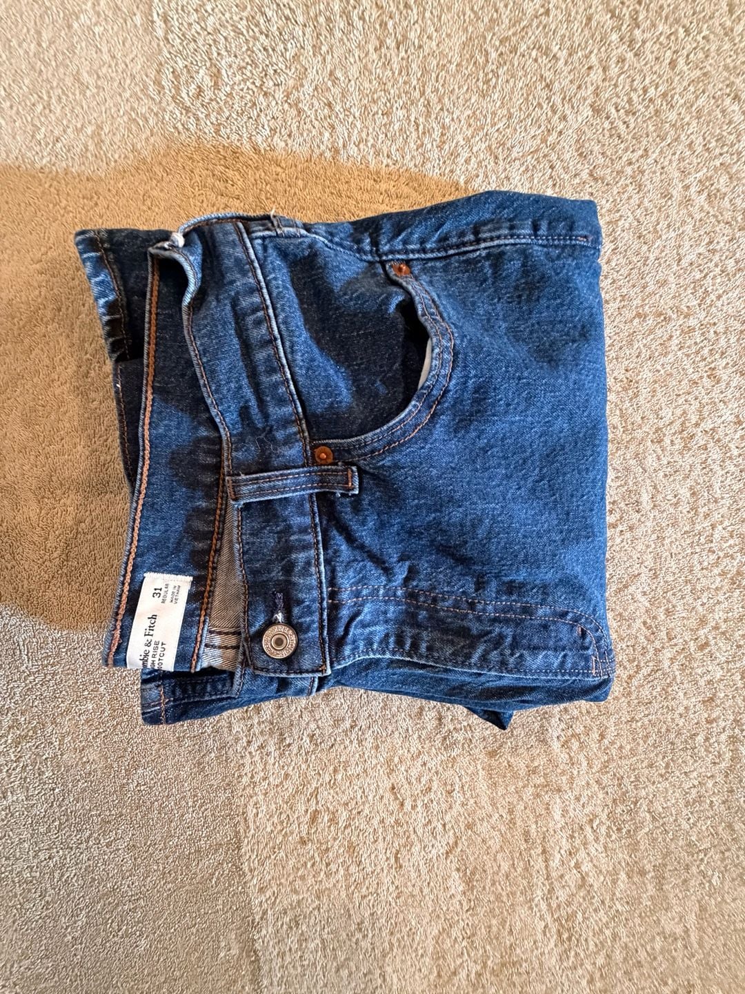 Abercrombie & Fitch High Rise Bootcut Jeans Size 31 Regular Blue 12