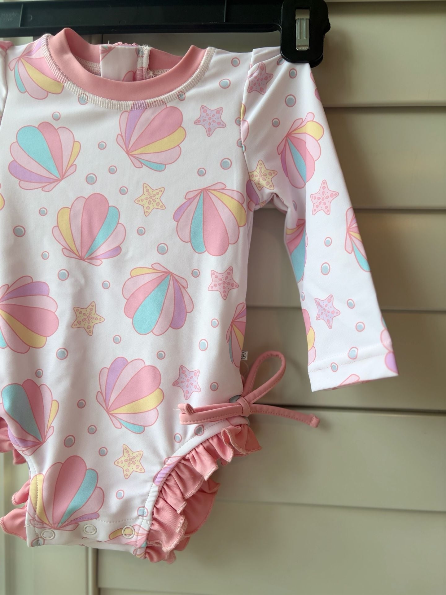 Caden Lane One Piece Ruffle Butt Beach Themed Swim Suit Baby Girl 3