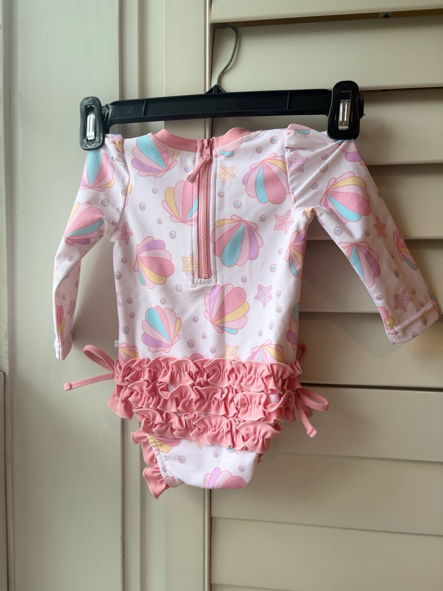 Caden Lane One Piece Ruffle Butt Beach Themed Swim Suit Baby Girl 4