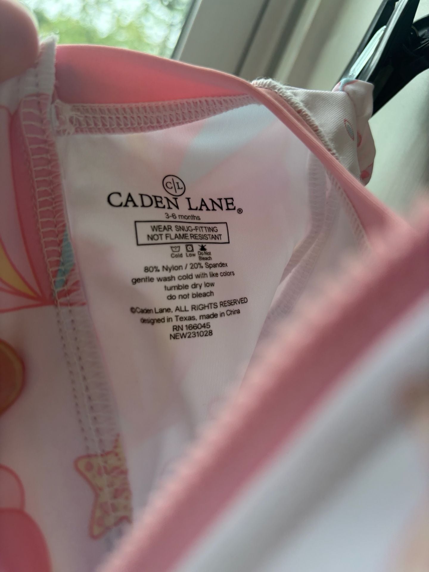 Caden Lane One Piece Ruffle Butt Beach Themed Swim Suit Baby Girl 6