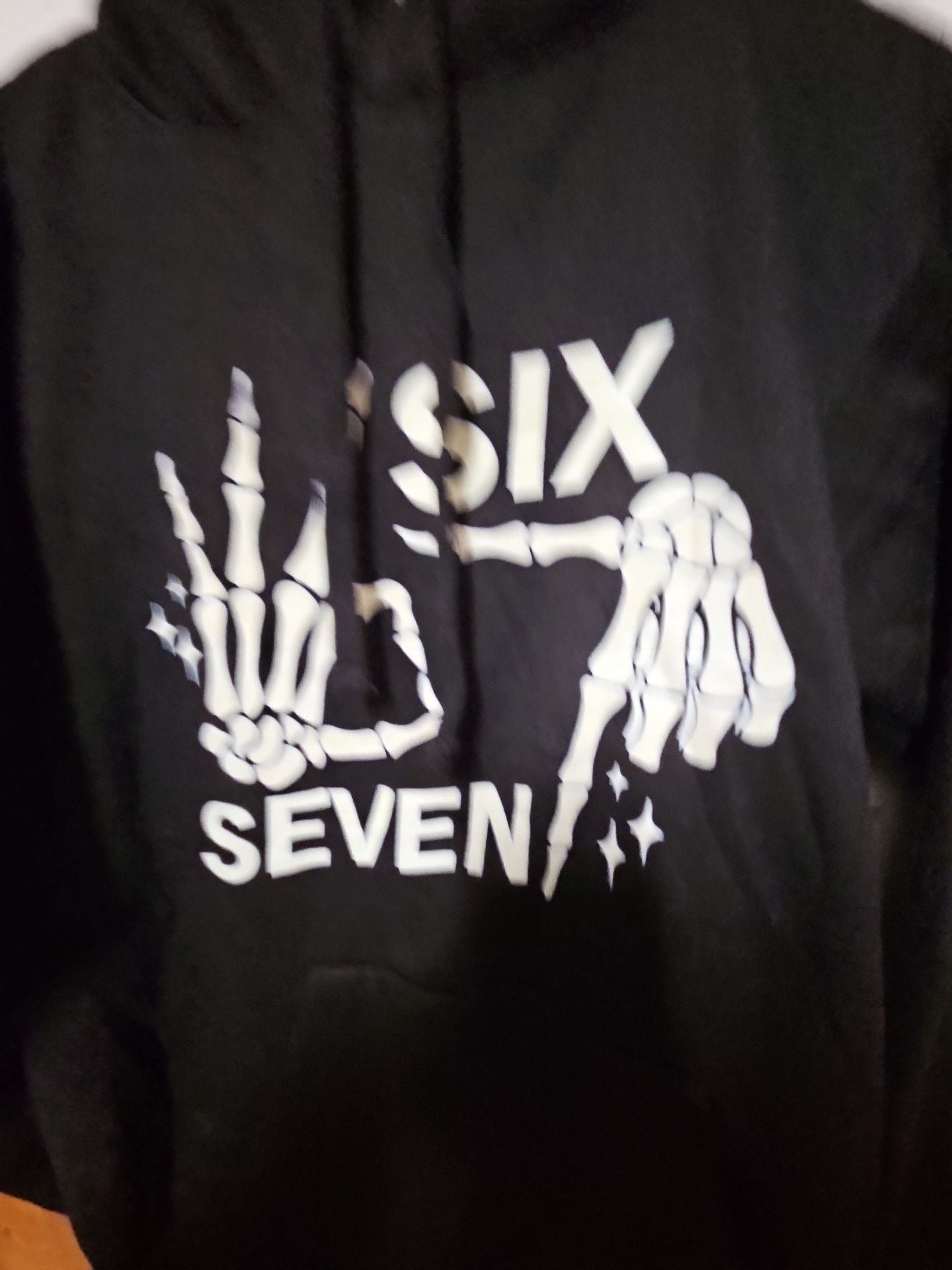 (576) Zuni Sportwear Skeleton Graphic Hoodie Size S Black 3