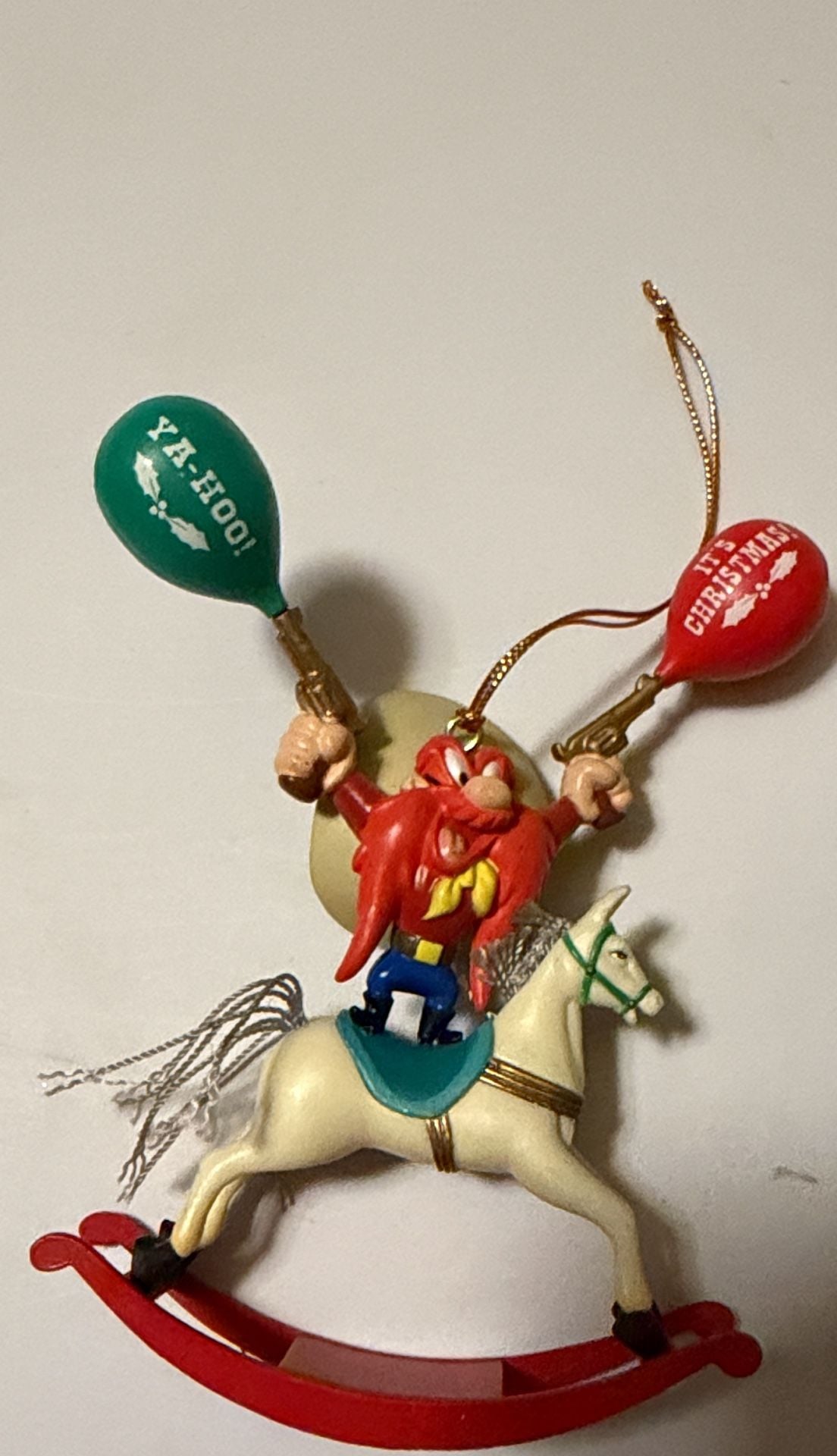 Trevco Looney Tunes Yosemite Sam Sylvester Tweety Christmas Ornaments Set of 2 3