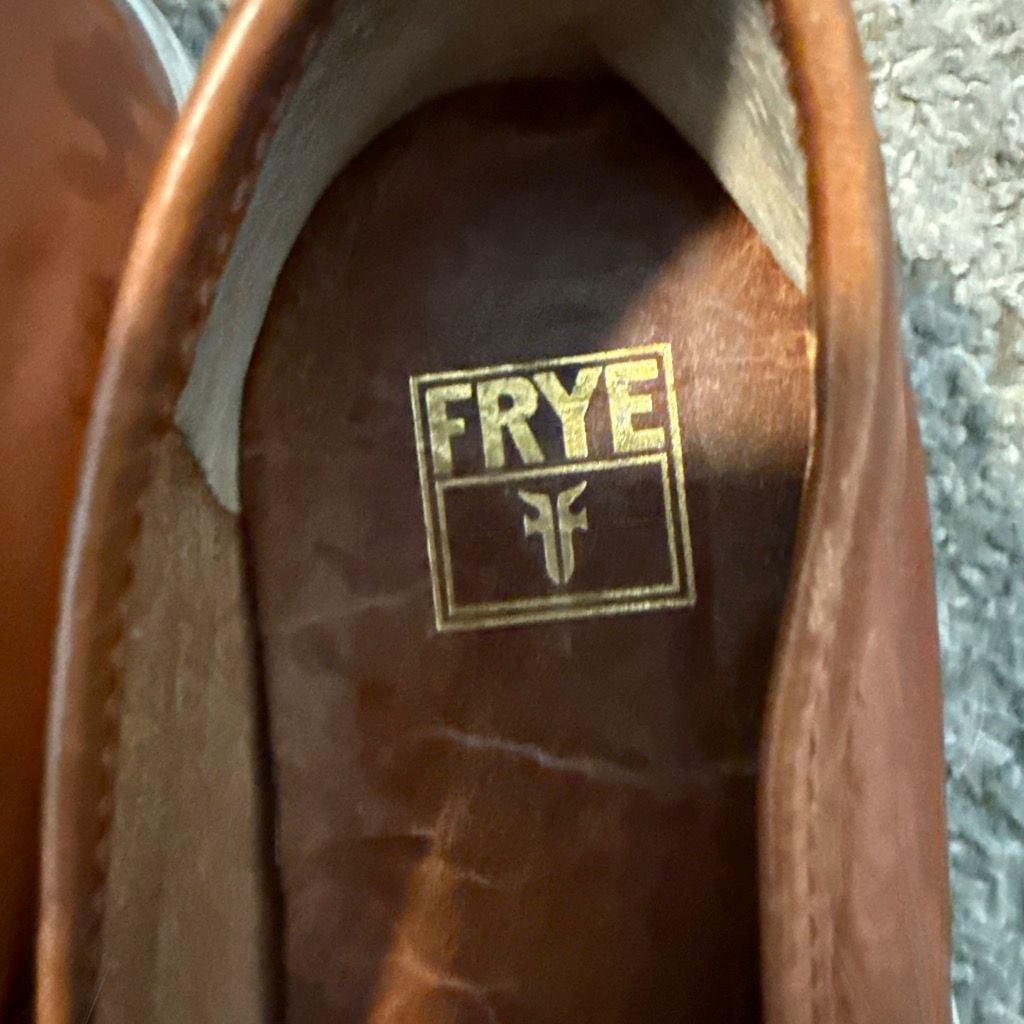 FRYE Slip On Sneakers Brown Leather Shoes 6 7